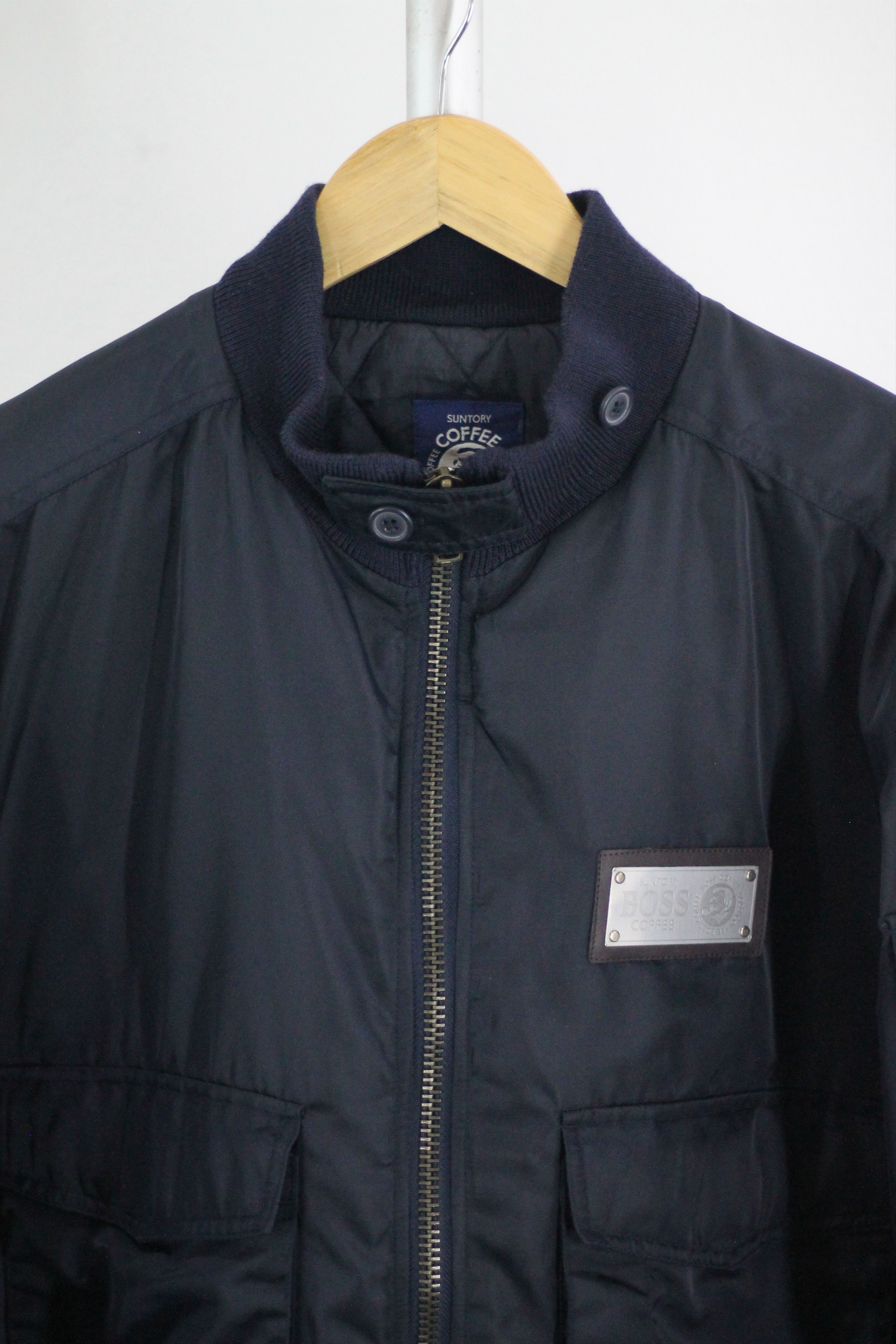 Japanese Brand × Vintage Vintage Suntory Boss Coffee Big Logo Bomber Jacket Size US L / EU 52-54 / 3 - 2 Thumbnail