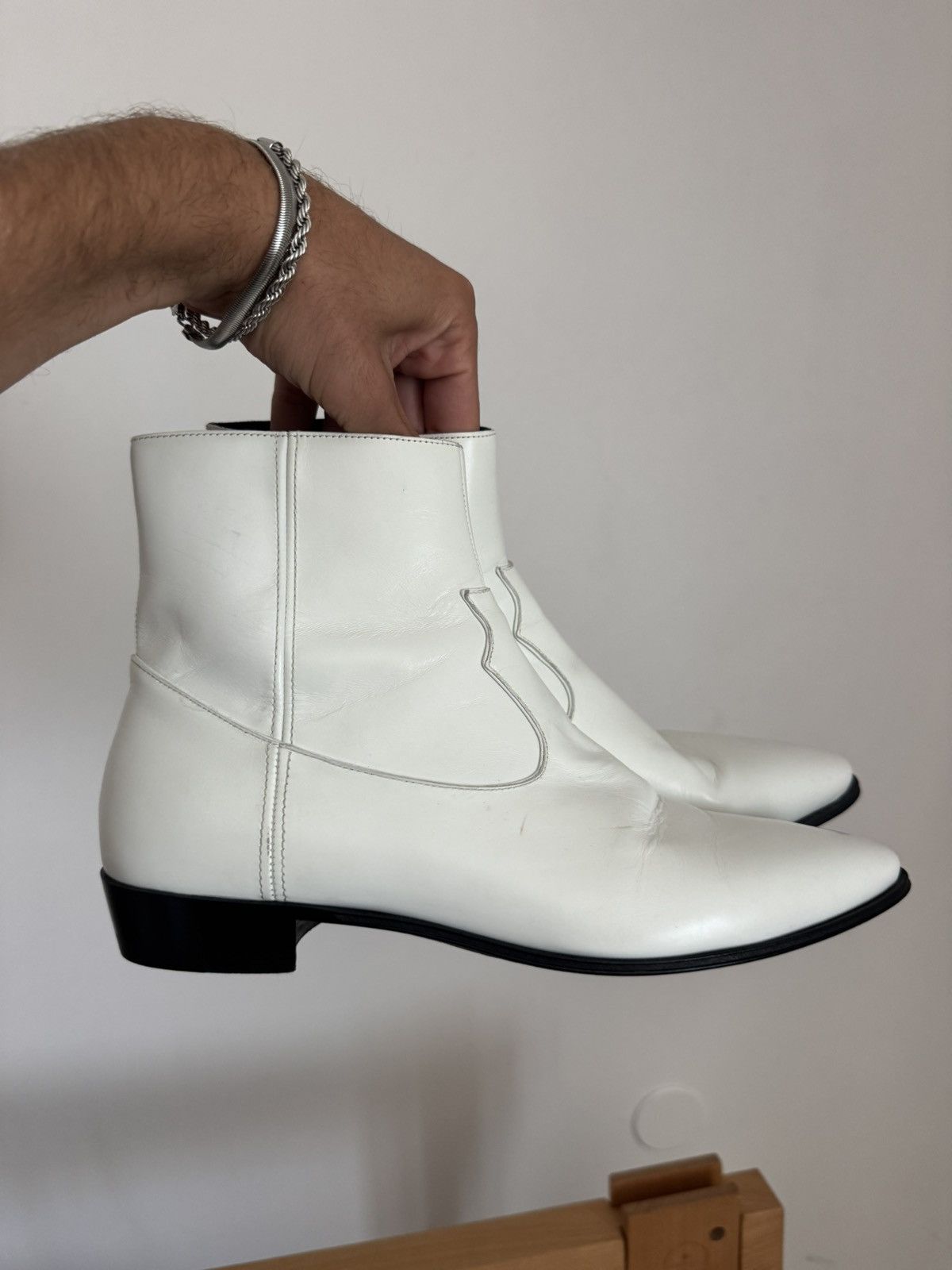 Celine Jacno Boots in White | Grailed