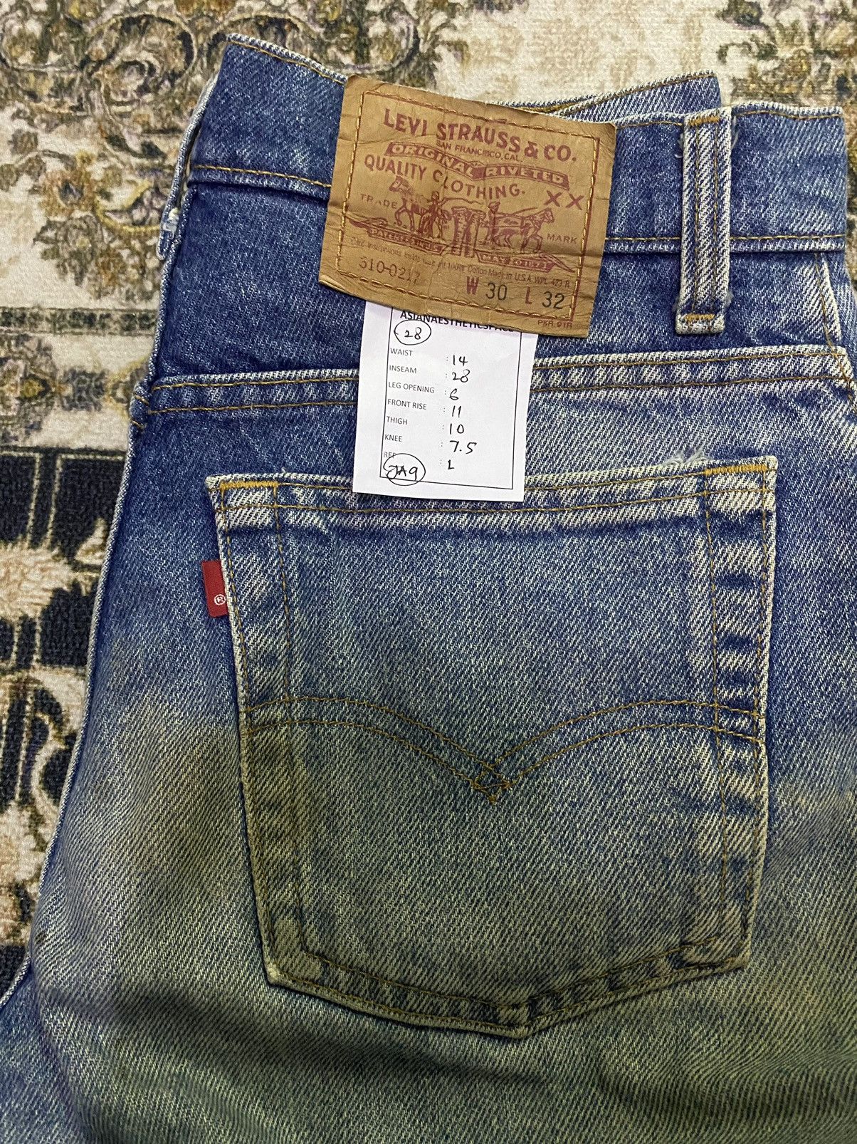 Levi's Levis 510 0217 Mud Wash Design Engineer Worker Jean Size US 28 / EU 44 - 10 Thumbnail