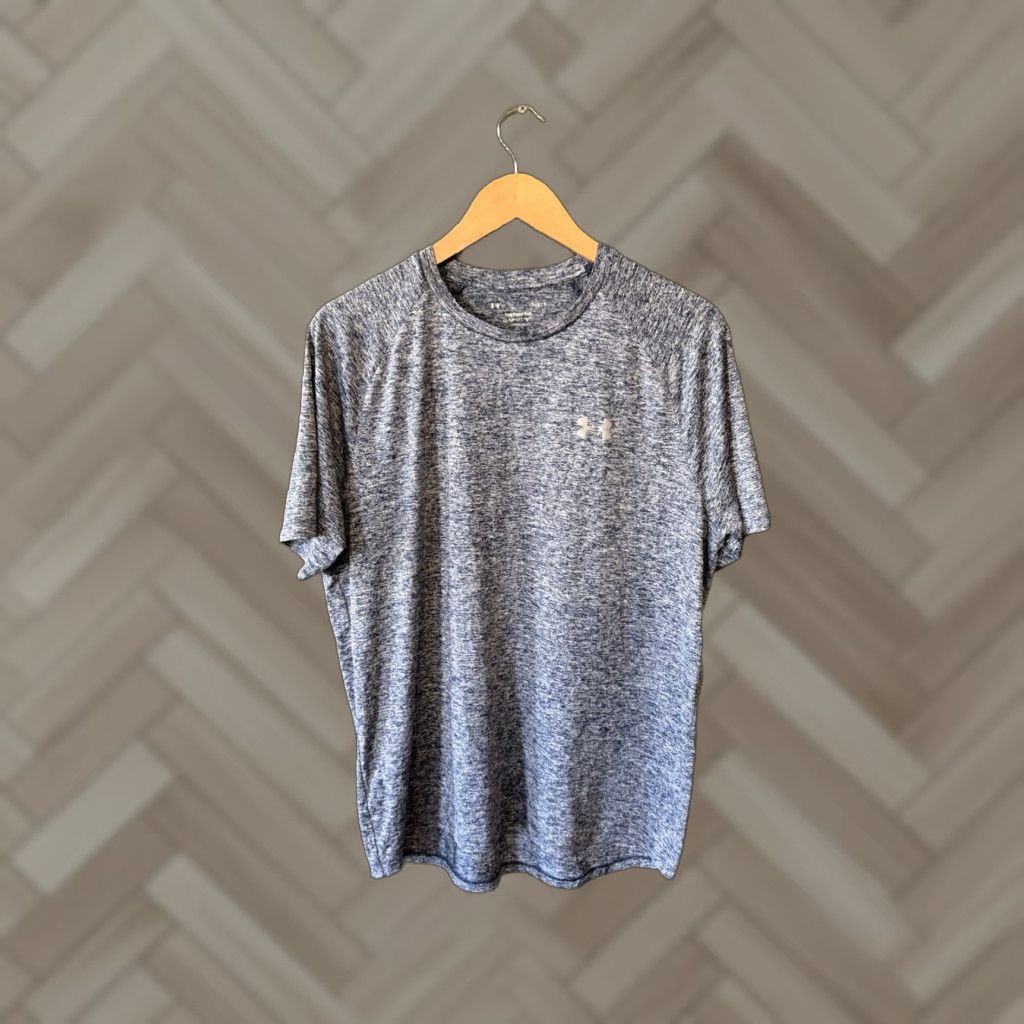 Under Armour Under Armour Mens Athletic Short Sleeve T-Shirt Blue L Large Athletic Tee Shirt Size US L / EU 52-54 / 3 - 1 Thumbnail
