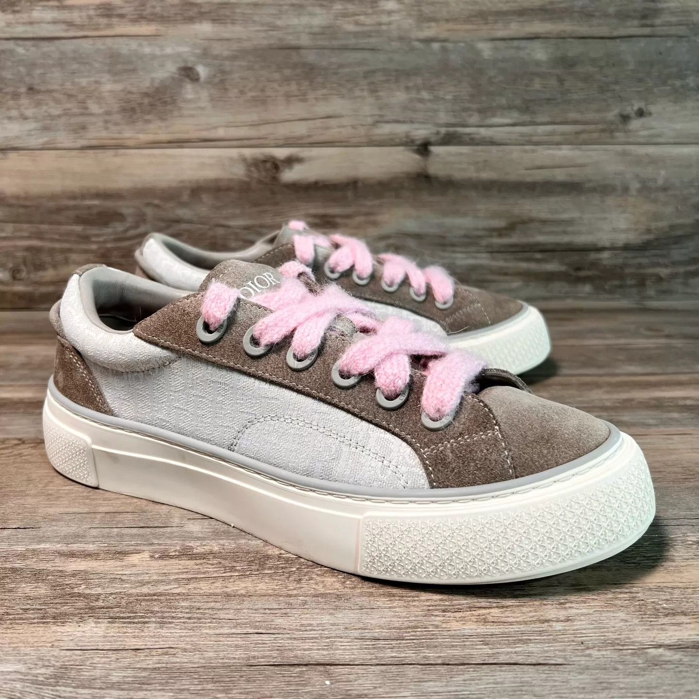 Dior DIOR B33 Low-Top Sneaker White Brown Pink 42 Size US 9 / EU 42 - 2 Thumbnail