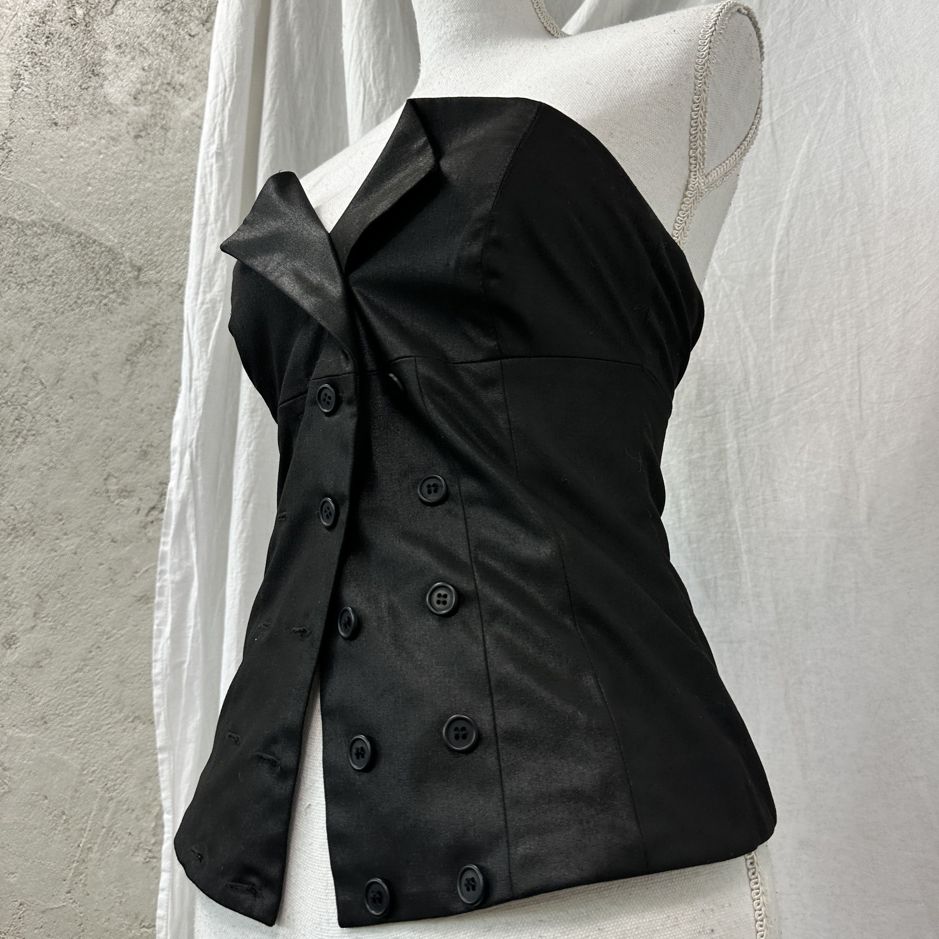 Vintage Vintage Avant Garde Buttoned Office Siren Corset Y2K Size XS / US 0-2 / IT 36-38 - 3 Thumbnail