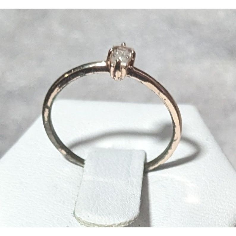 Other Minimalist Rose Gold Cubic Zirconia Ring Size 6 3/4 Size ONE SIZE - 3 Thumbnail