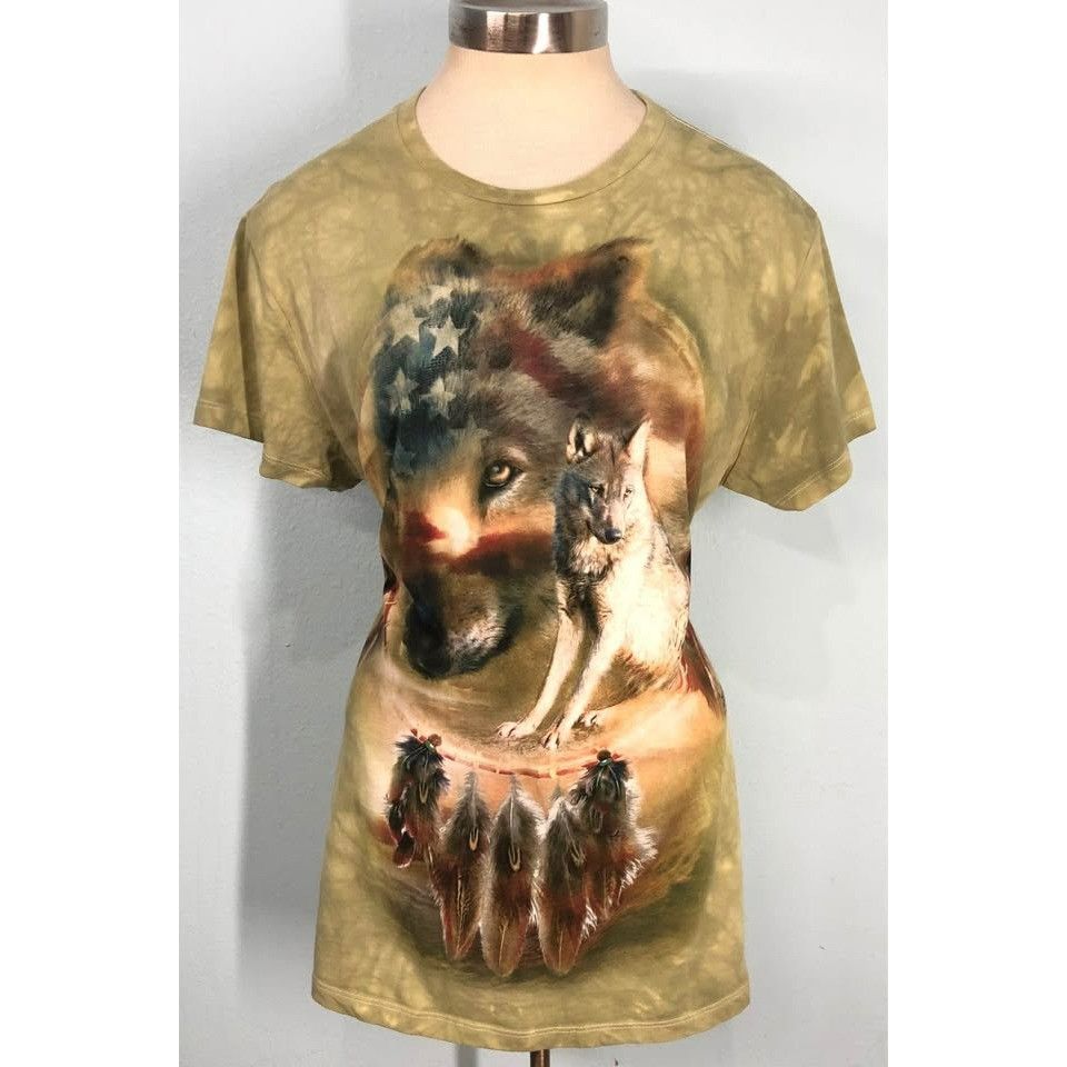 The Mountain NWOT THE MOUNTAIN- WOLF T-shirt XL Women , Tie Dye Style Size XL / US 12-14 / IT 48-50 - 1 Thumbnail