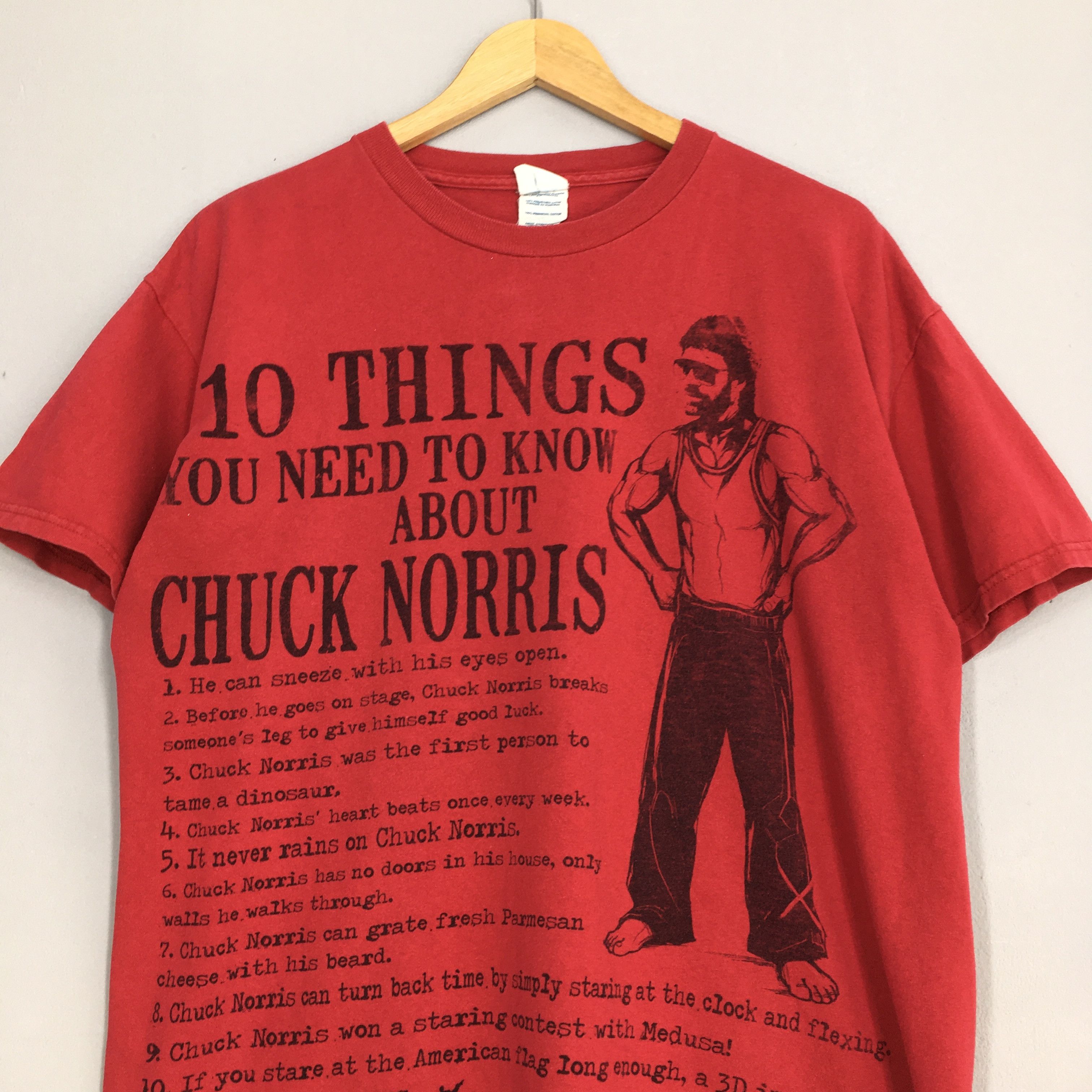 Vintage 1990s Chuck Norris American Actor Movies Tshirt Large Size US L / EU 52-54 / 3 - 2 Thumbnail