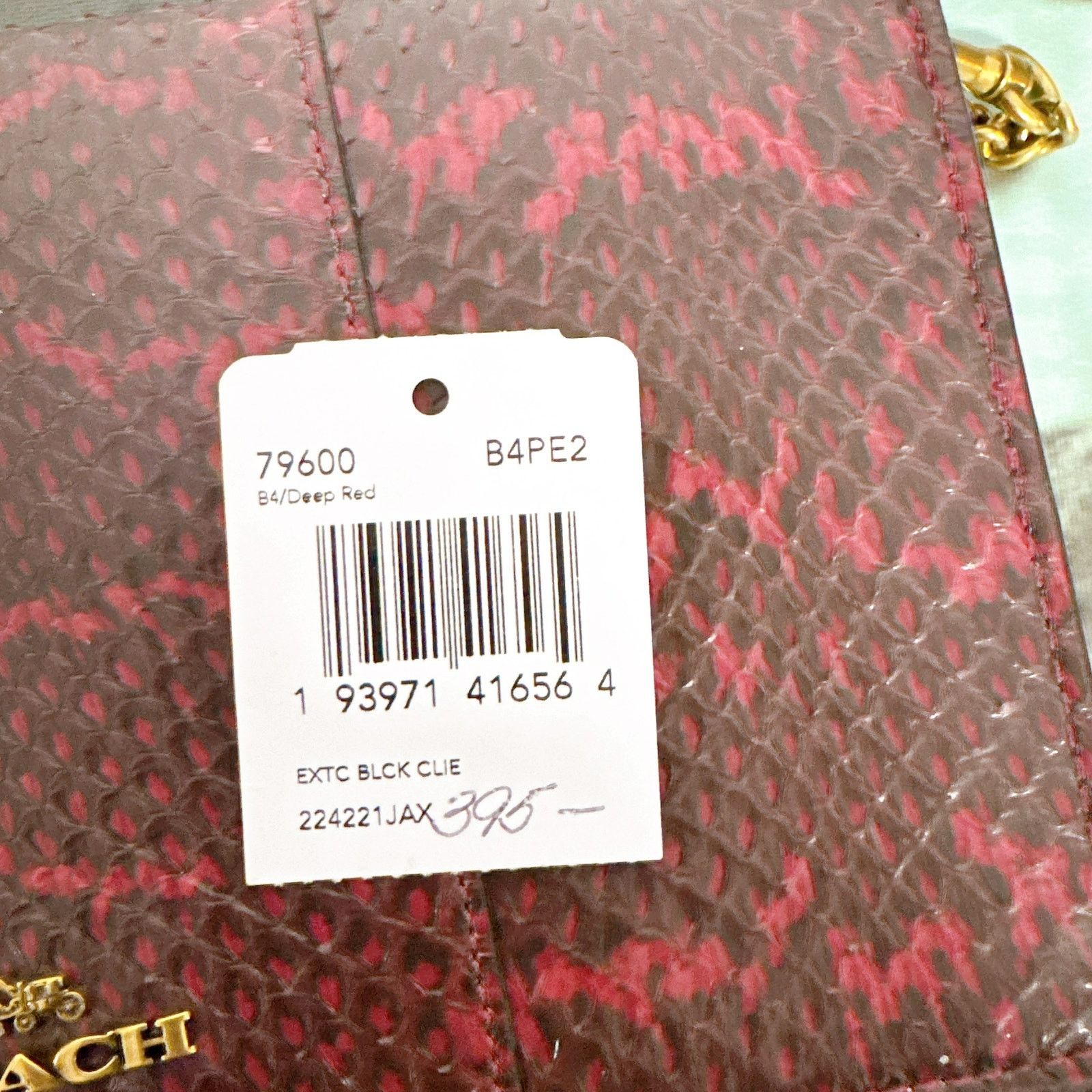 Coach Coach 79600 Callie Foldover Chain Clutch Blocked Snakeskin Size ONE SIZE - 9 Thumbnail