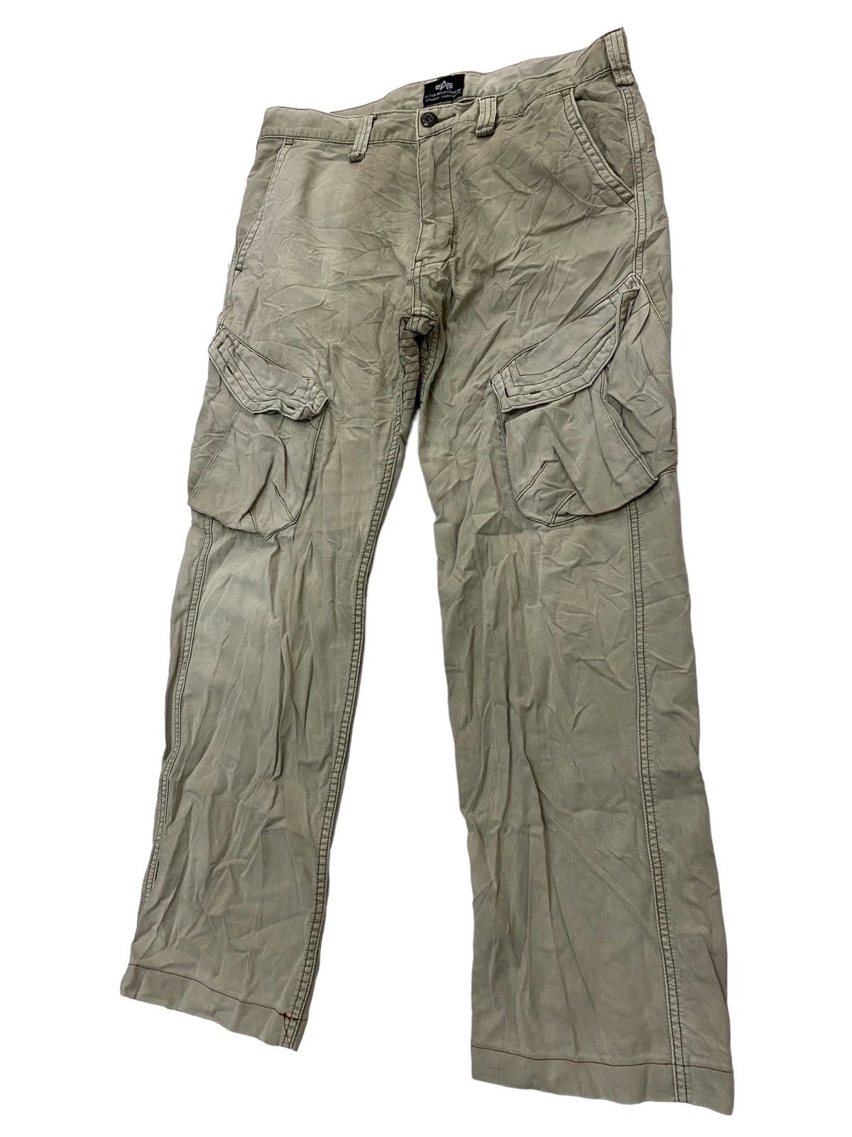 Alpha Industries × Vintage Vintage Alpha Industries Faded Cargo Pants Size US 34 / EU 50 - 2 Thumbnail