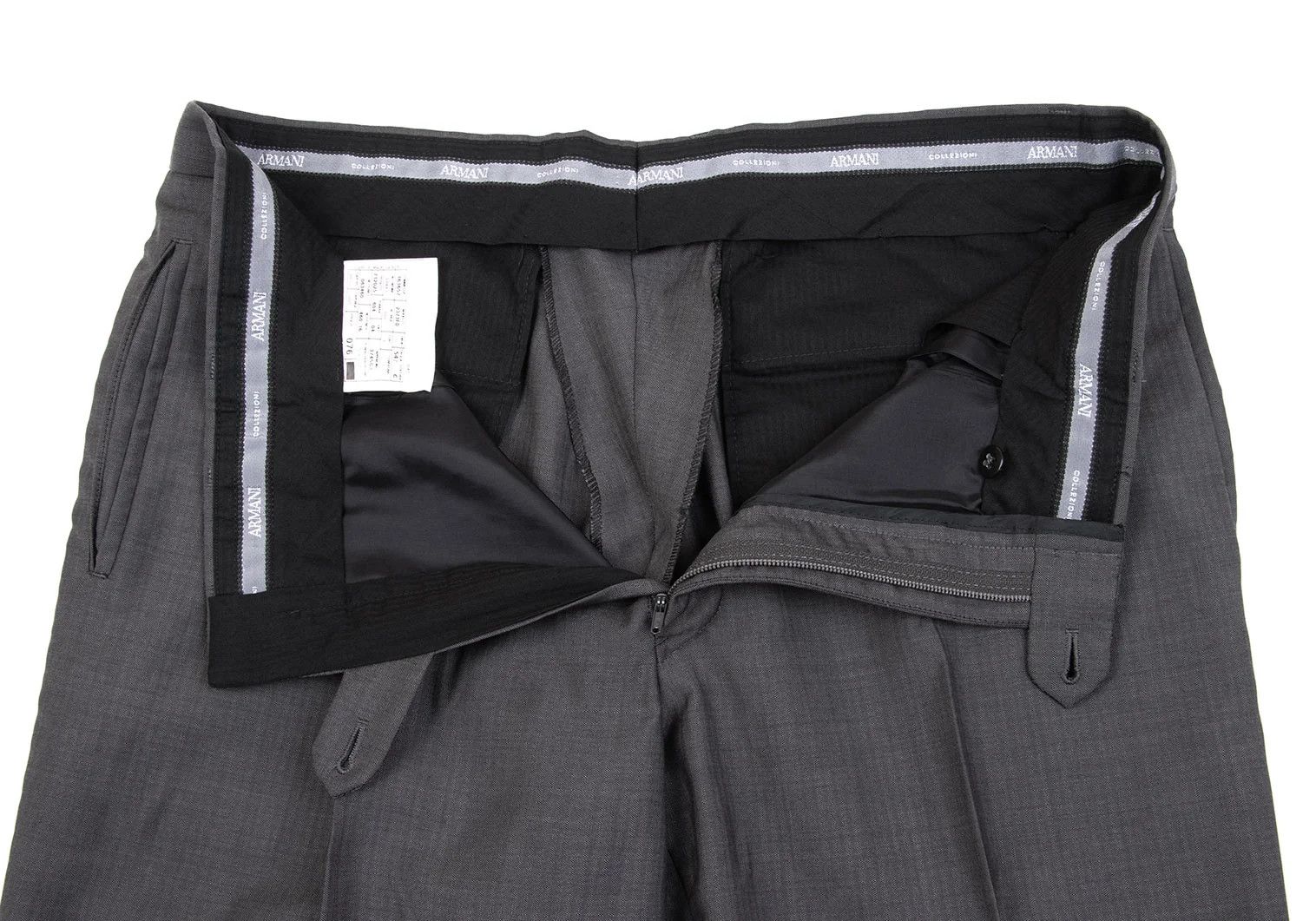 Armani Collezioni Wool Shadow Stripe Suit Set in Gray Size 54 Size US XXS / EU 40 - 14 Thumbnail