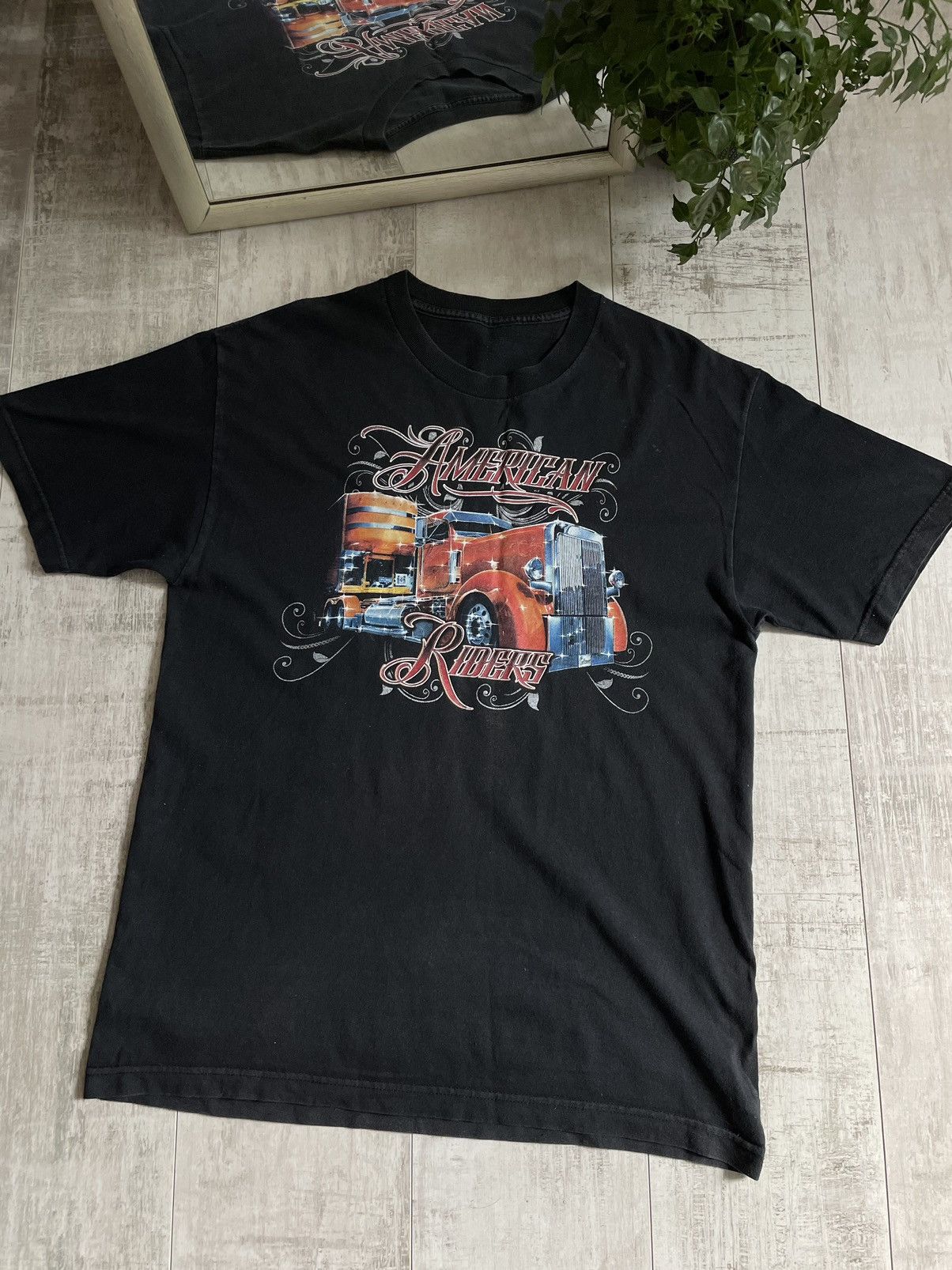 Other Vintage 3D Emblem American Riders 90’s T-Shirt Truck Wolf Size US L / EU 52-54 / 3 - 4 Thumbnail