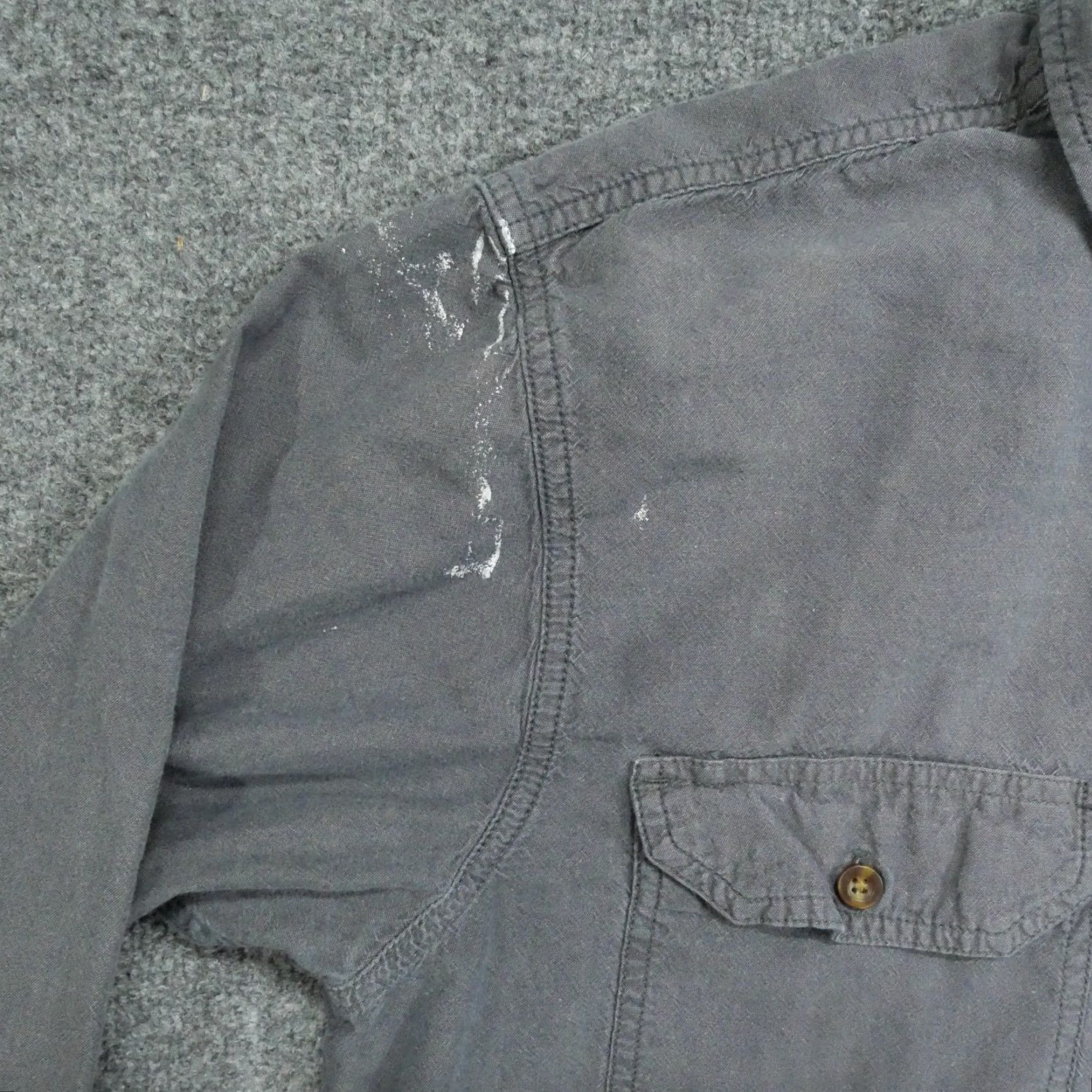 Carhartt VINTAGE Carhartt Shirt Mens Large Grey Button Up Distressed Faded Workwear Size US L / EU 52-54 / 3 - 6 Thumbnail