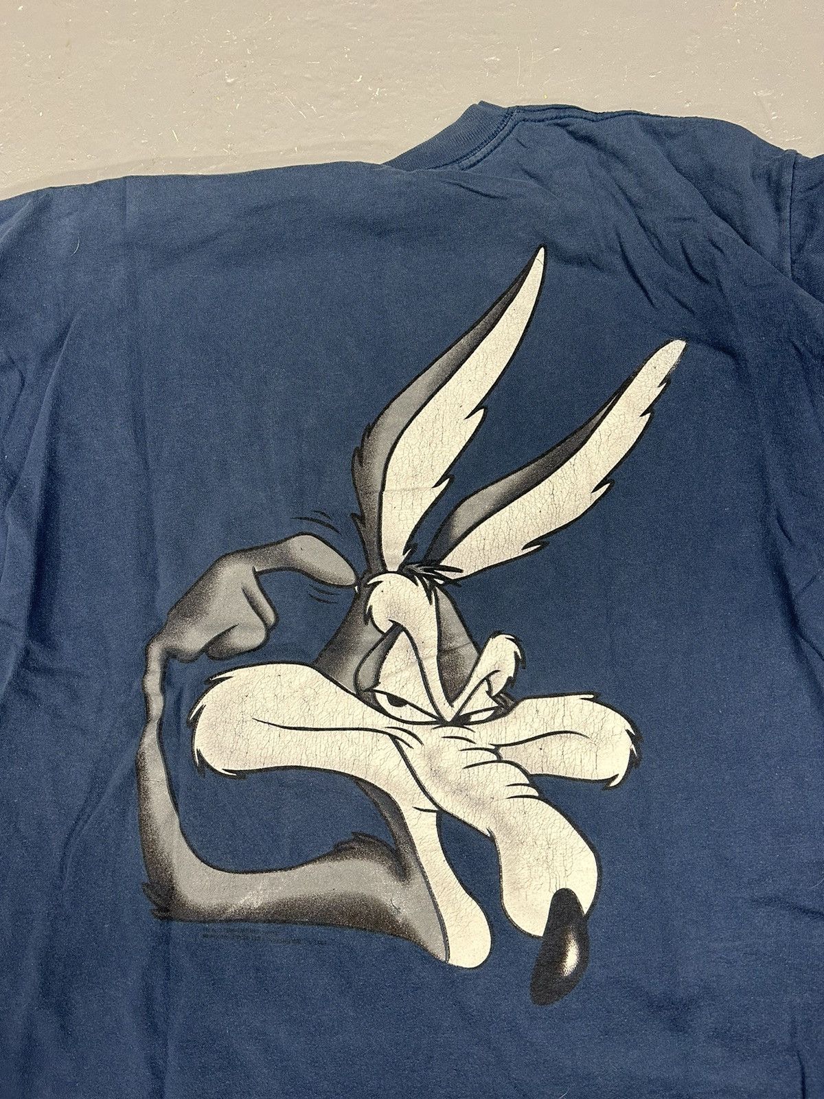 Vintage × Warner Bros Crazy Vintage Essential Y2K Looney Tunes Blue Tee Shirt Size US XL / EU 56 / 4 - 2 Thumbnail