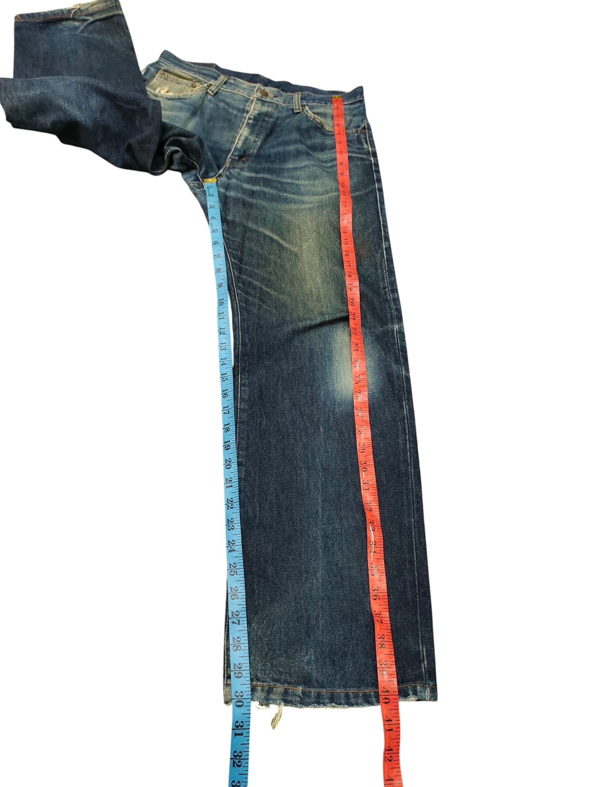 Comme des Garcons × Undercover Vintage Bobson Japan Regular Clawmark Distress Denim Jeans Size US 32 / EU 48 - 16 Thumbnail