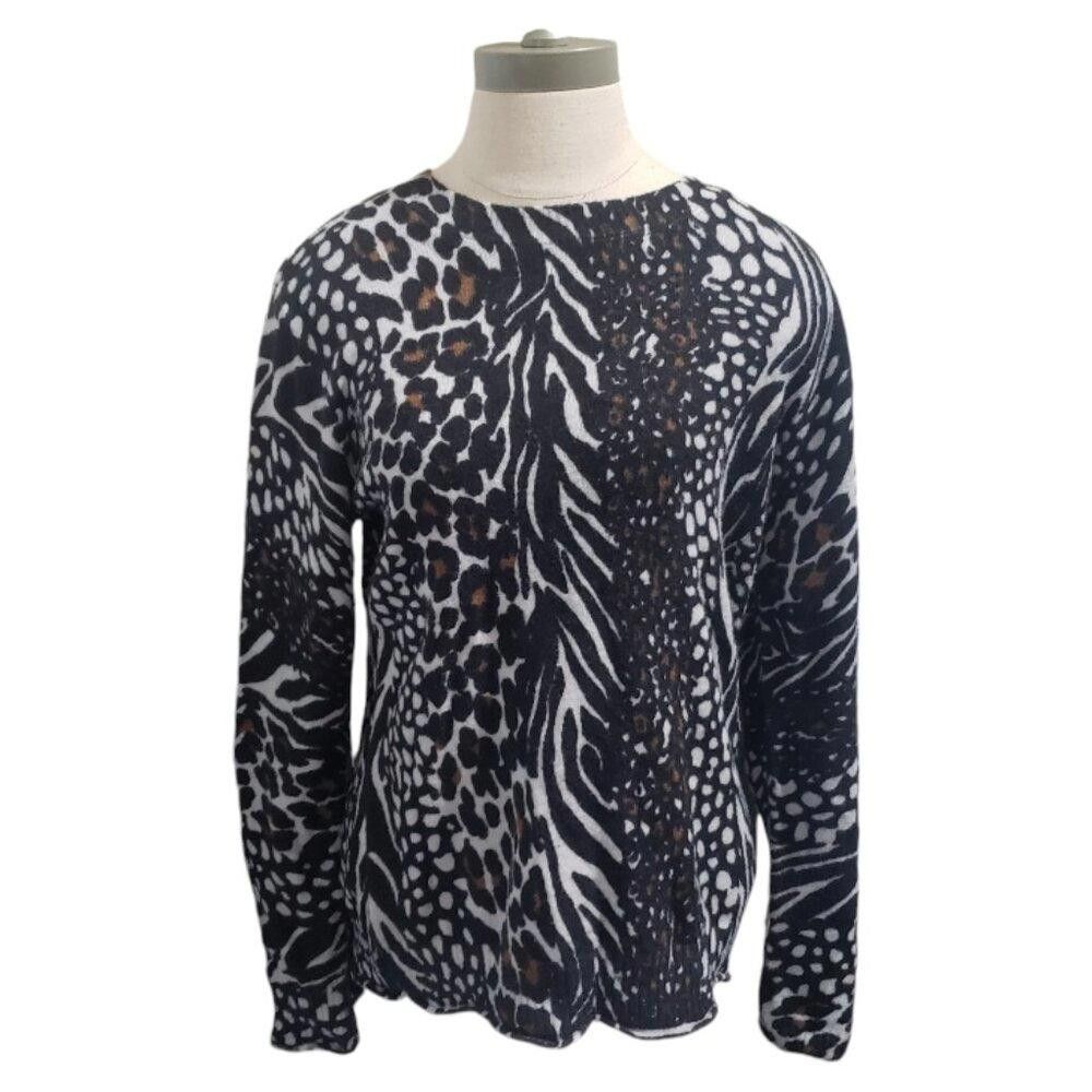 Designer CT1924 Ethyl Animal Print Long Sleeve Sweater M Size M / US 6-8 / IT 42-44 - 1 Thumbnail