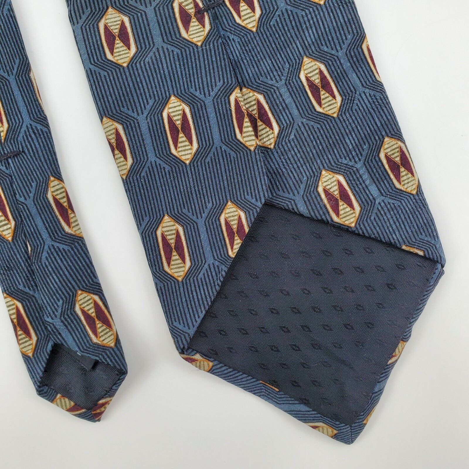 Croft & Barrow Croft & Barrow Blue Geometric Silk Tie Wide Size ONE SIZE - 5 Thumbnail