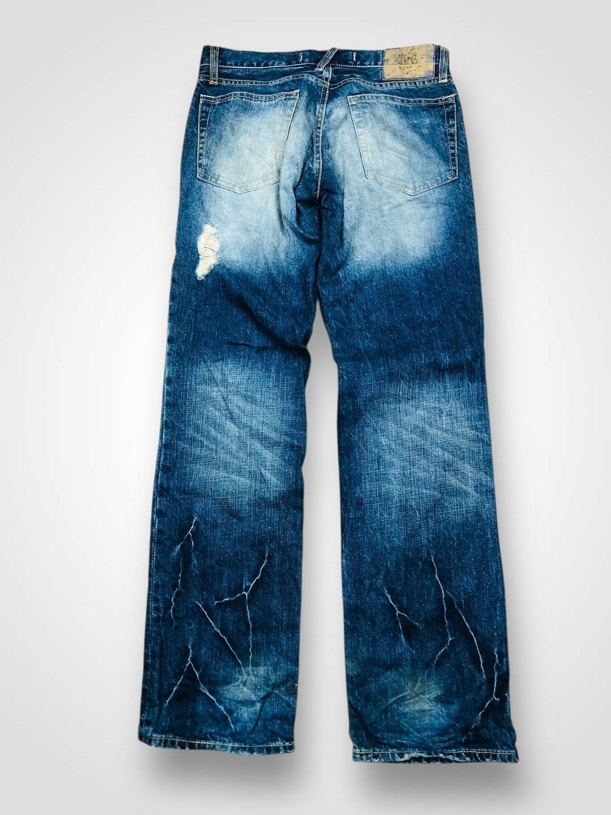 PPFM PPFM Japanese Denim Jeans Distressed Ripped Fade Unik (37) Size US 30 / EU 46 - 2 Thumbnail