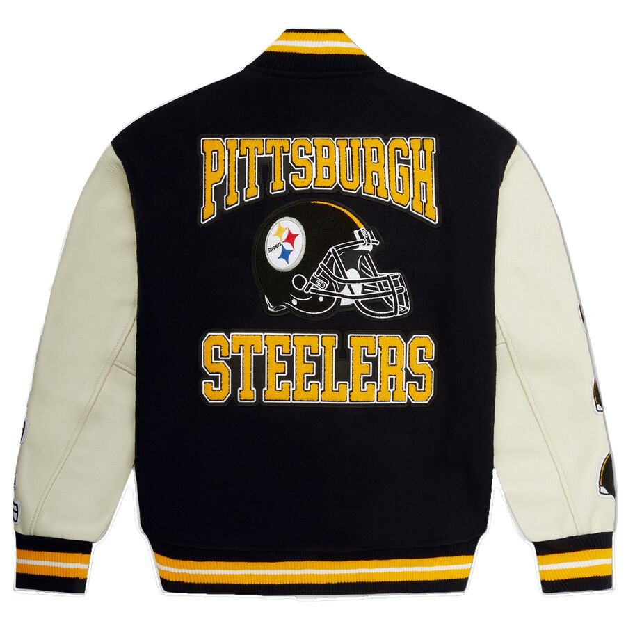 Drake OVO x NFL PITTSBURGH STEELERS OG OWL GAME DAY VARSITY JACKET Size US M / EU 48-50 / 2 - 13 Thumbnail