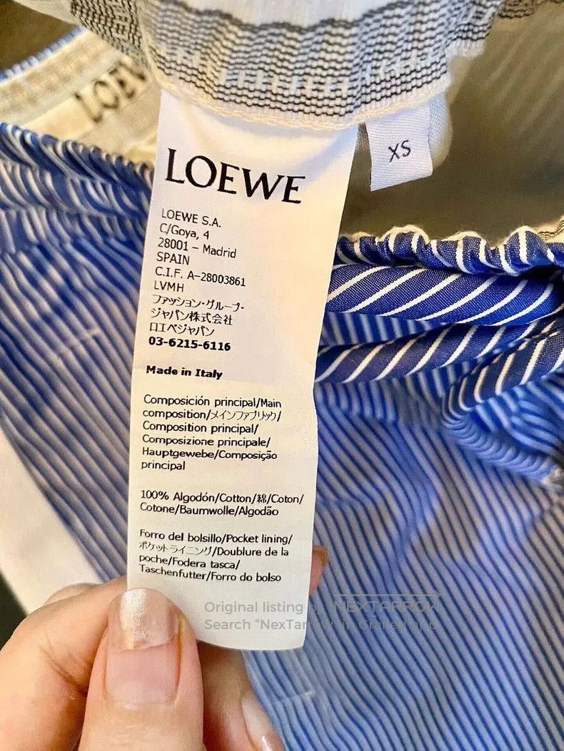 Loewe Loewe Blue White Striped Shorts. Size US 30 / EU 46 - 4 Thumbnail