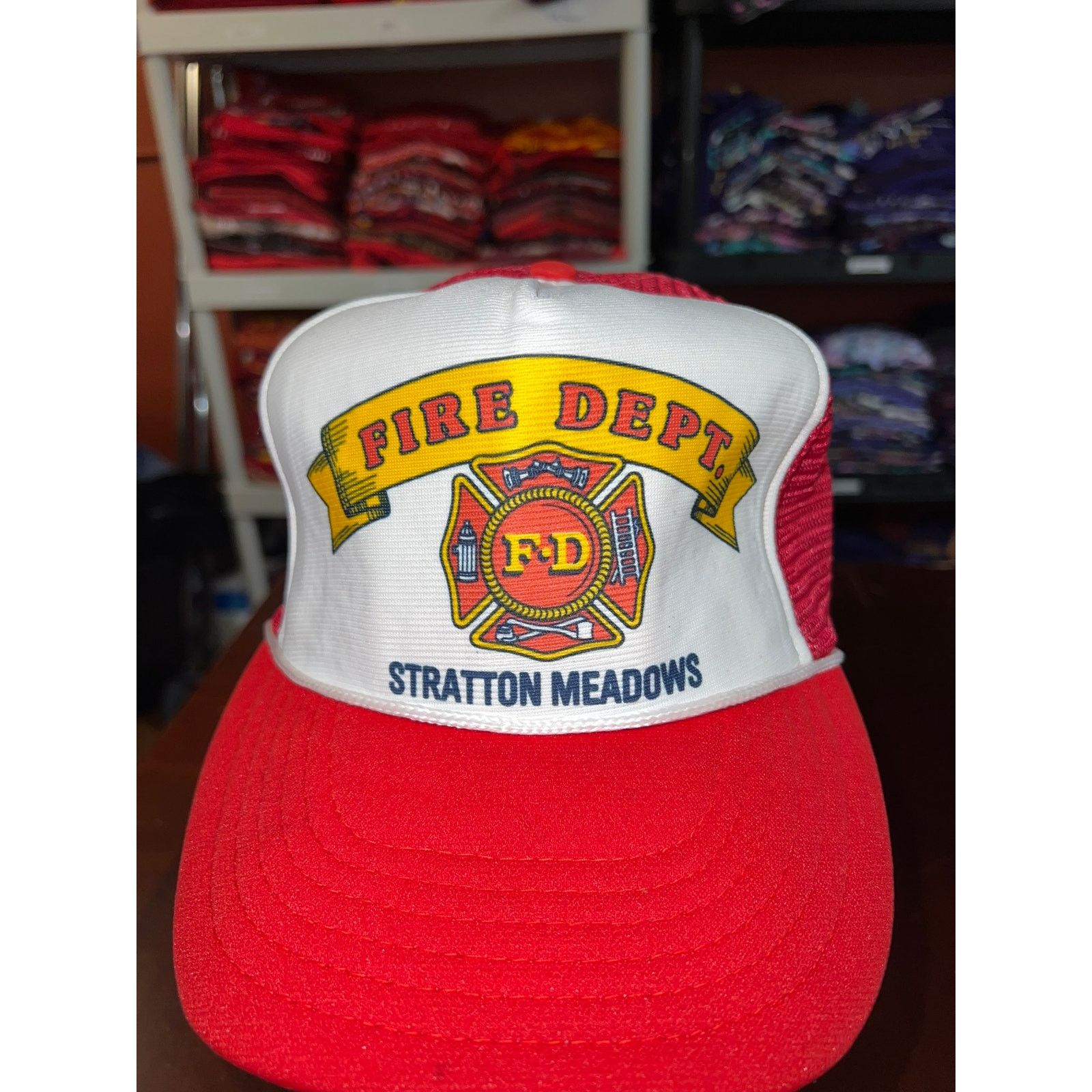 Vintage Vintage Fire Department Snapback Hat Stratton meadows VTG DS Size ONE SIZE - 3 Thumbnail