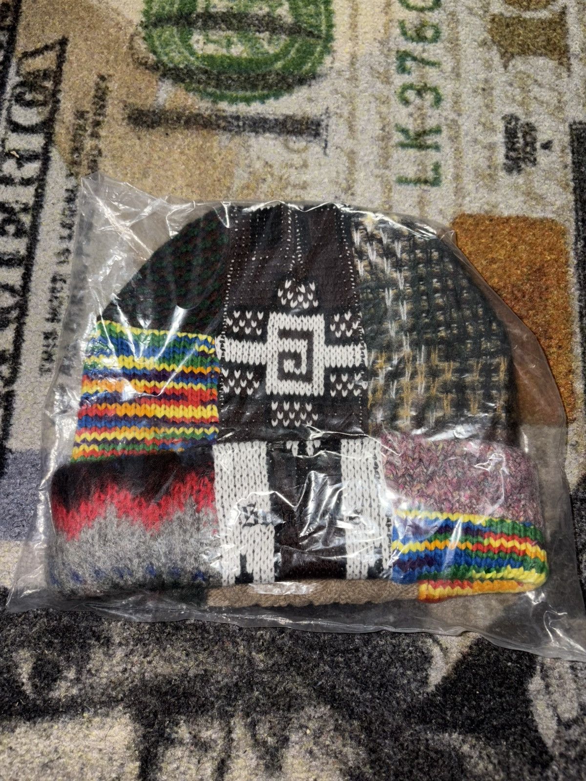 Supreme Patchwork Beanie Brown