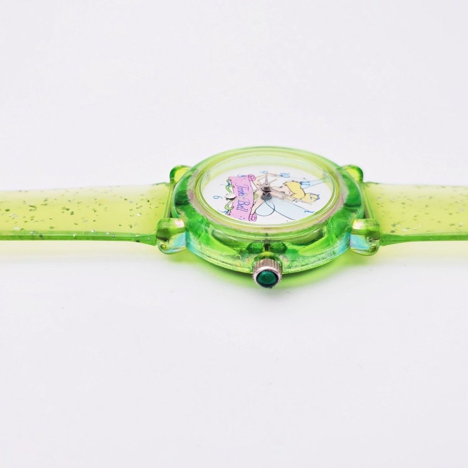 Disney Sparkle w This Disney Tinker Bell Green Rubber Sparkle Watch Size ONE SIZE - 4 Thumbnail