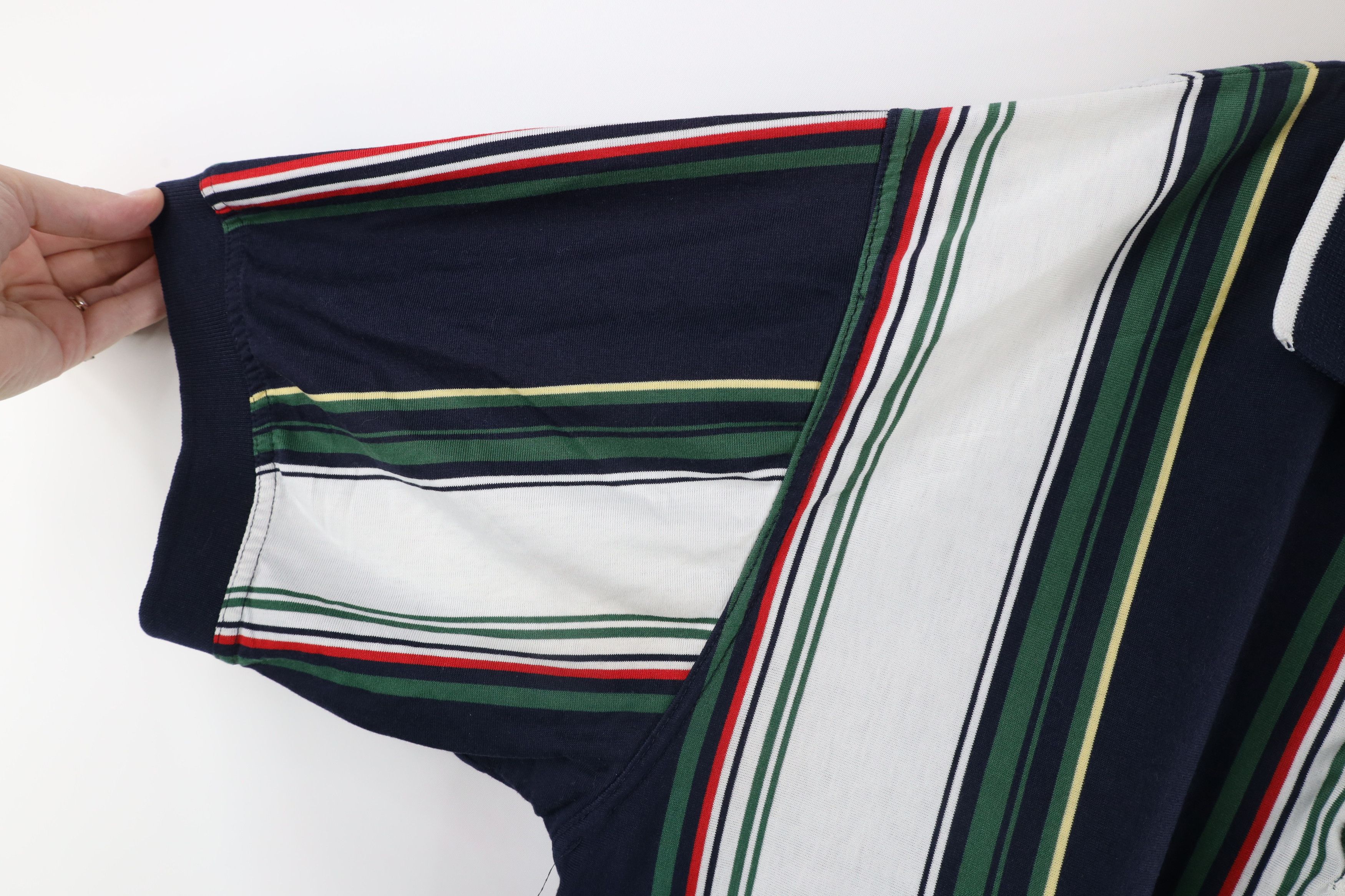 Vintage Vintage 90s Streetwear Rainbow Striped Collared Polo Shirt Size US XXL / EU 58 / 5 - 7 Thumbnail