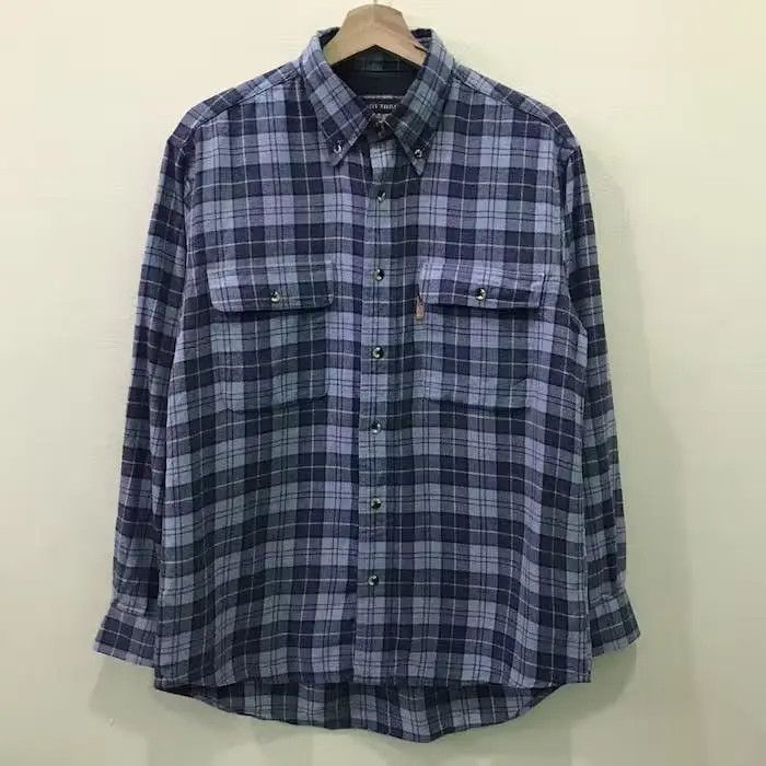 Japanese Brand Kansai Tabito Plaid Tartan Flannel Shirt Size US M / EU 48-50 / 2 - 2 Thumbnail