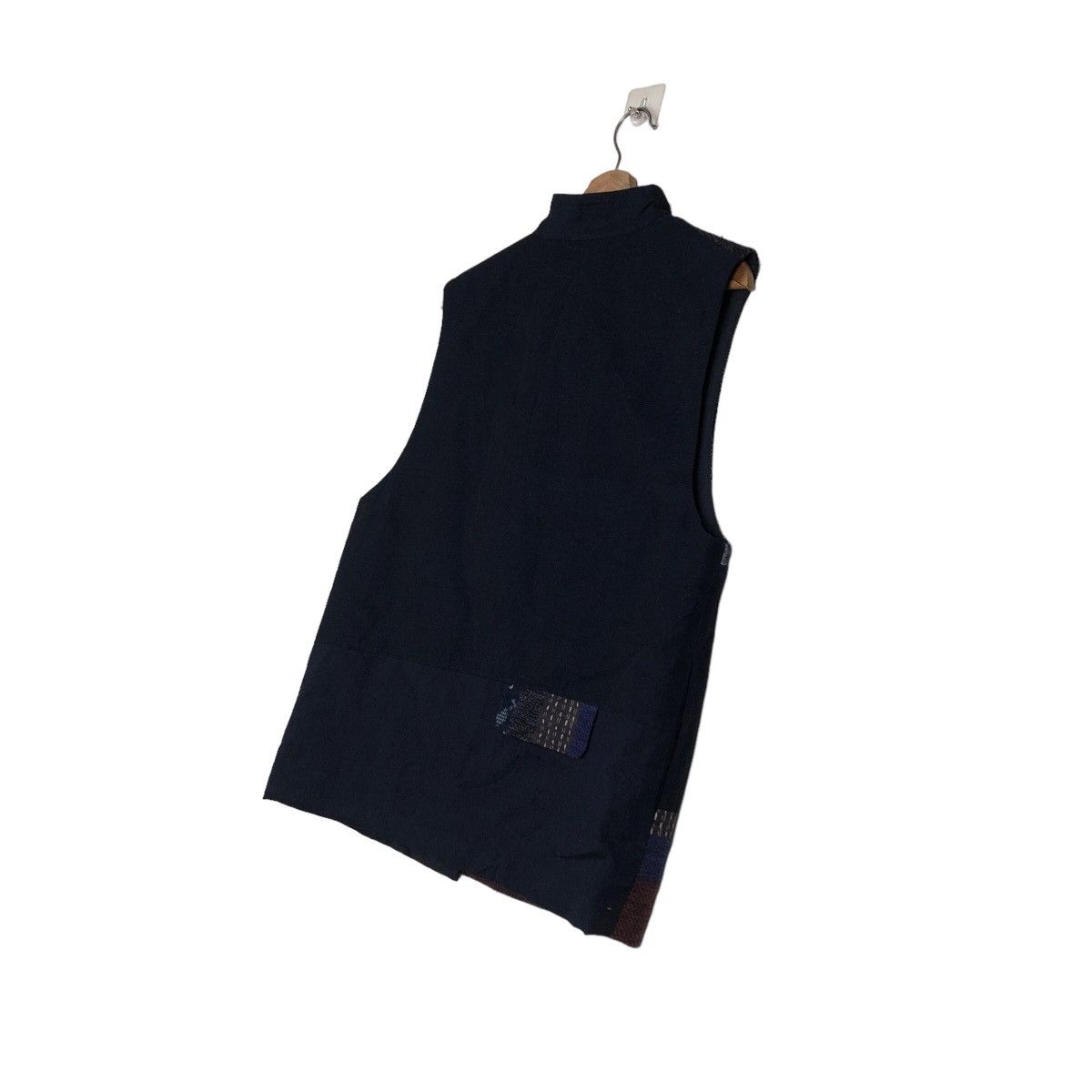 45rpm × Blue Blue Japan × Japanese Brand Vintage Vest Indigo Sisoko Giemon Kurume Traditional Kasuri Size US M / EU 48-50 / 2 - 10 Thumbnail