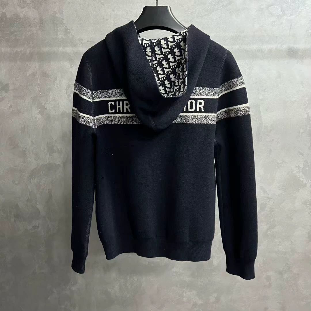 Dior navy blue reversible zip-up hoodie Size US L / EU 52-54 / 3 - 2 Thumbnail