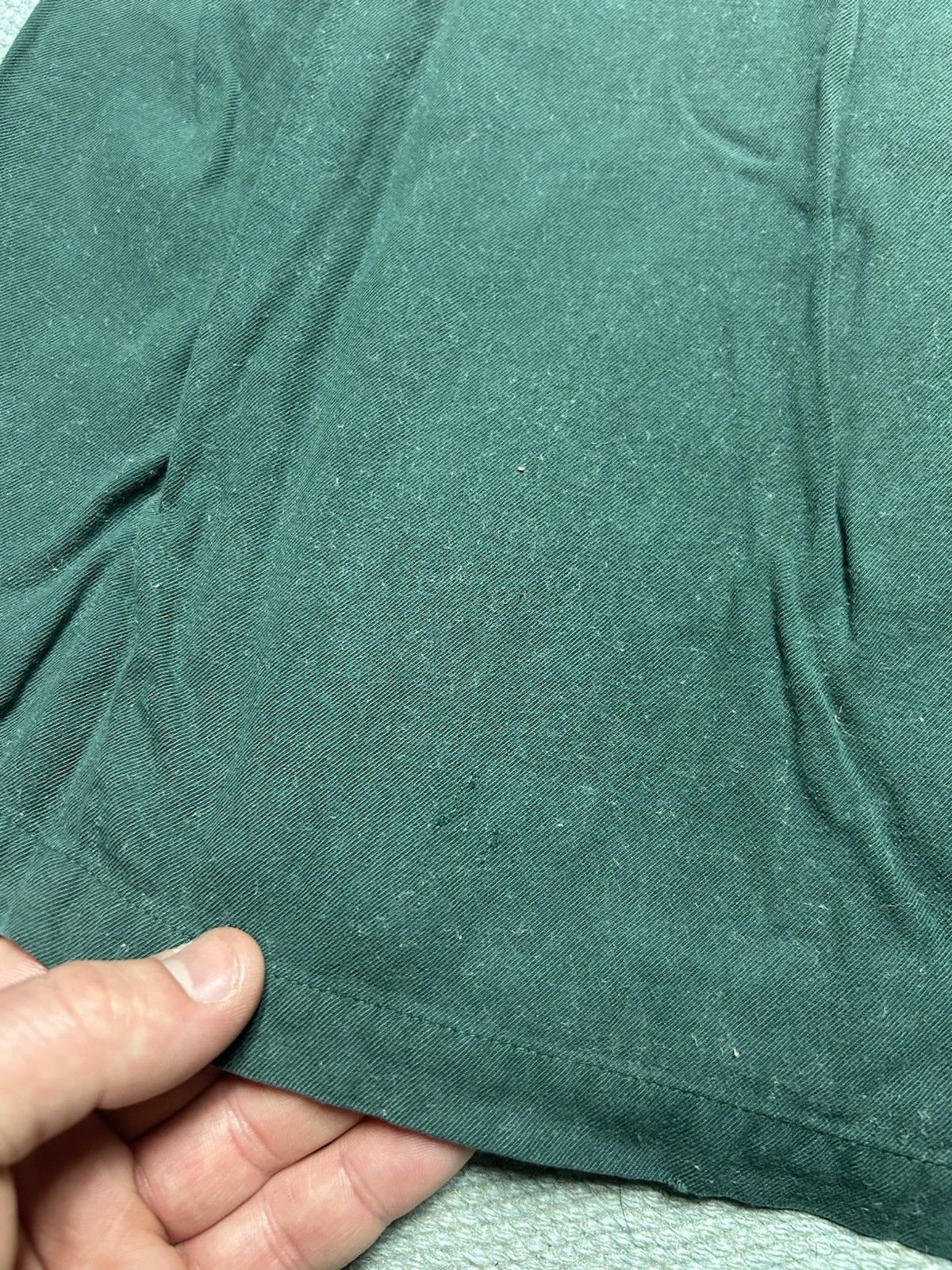 Vintage Vtg 1940s rayon gabardine button shirt forest green medium Size US M / EU 48-50 / 2 - 12 Thumbnail