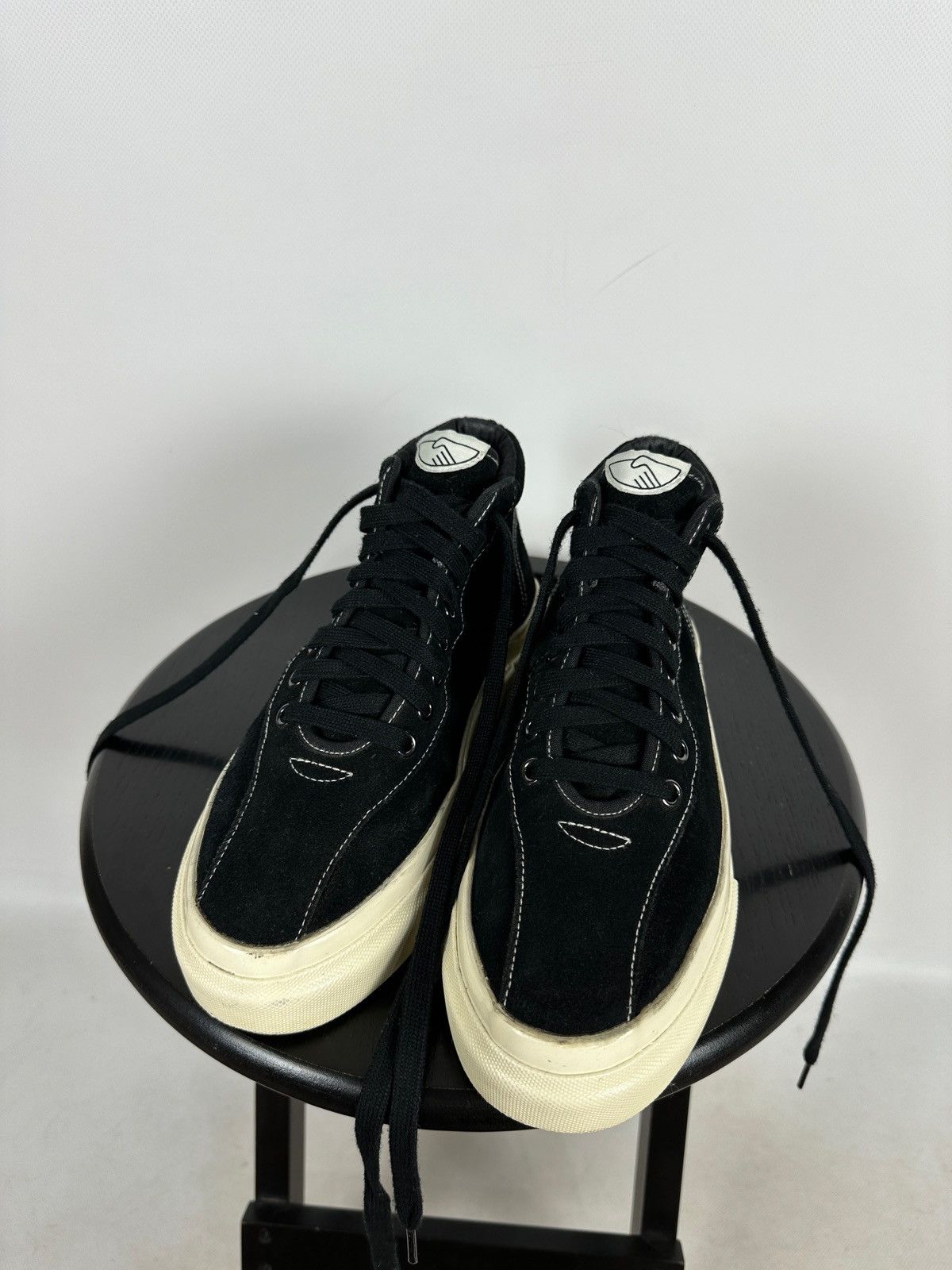 Stepney Workers Club Stepney Workers Club Black Suede Hi-Top Sneakers Size US 7 / EU 40 - 1 Thumbnail