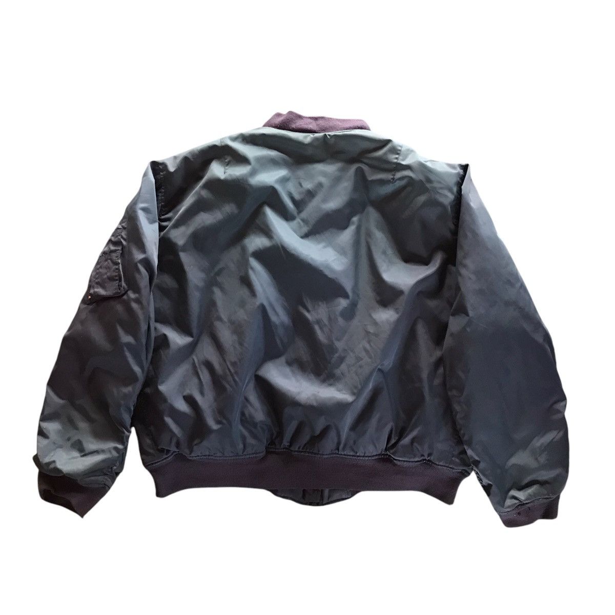 Japanese Brand × Vintage Vintage Alasko MA1 Bomber Flight Jacket Sun Faded Size US L / EU 52-54 / 3 - 5 Thumbnail