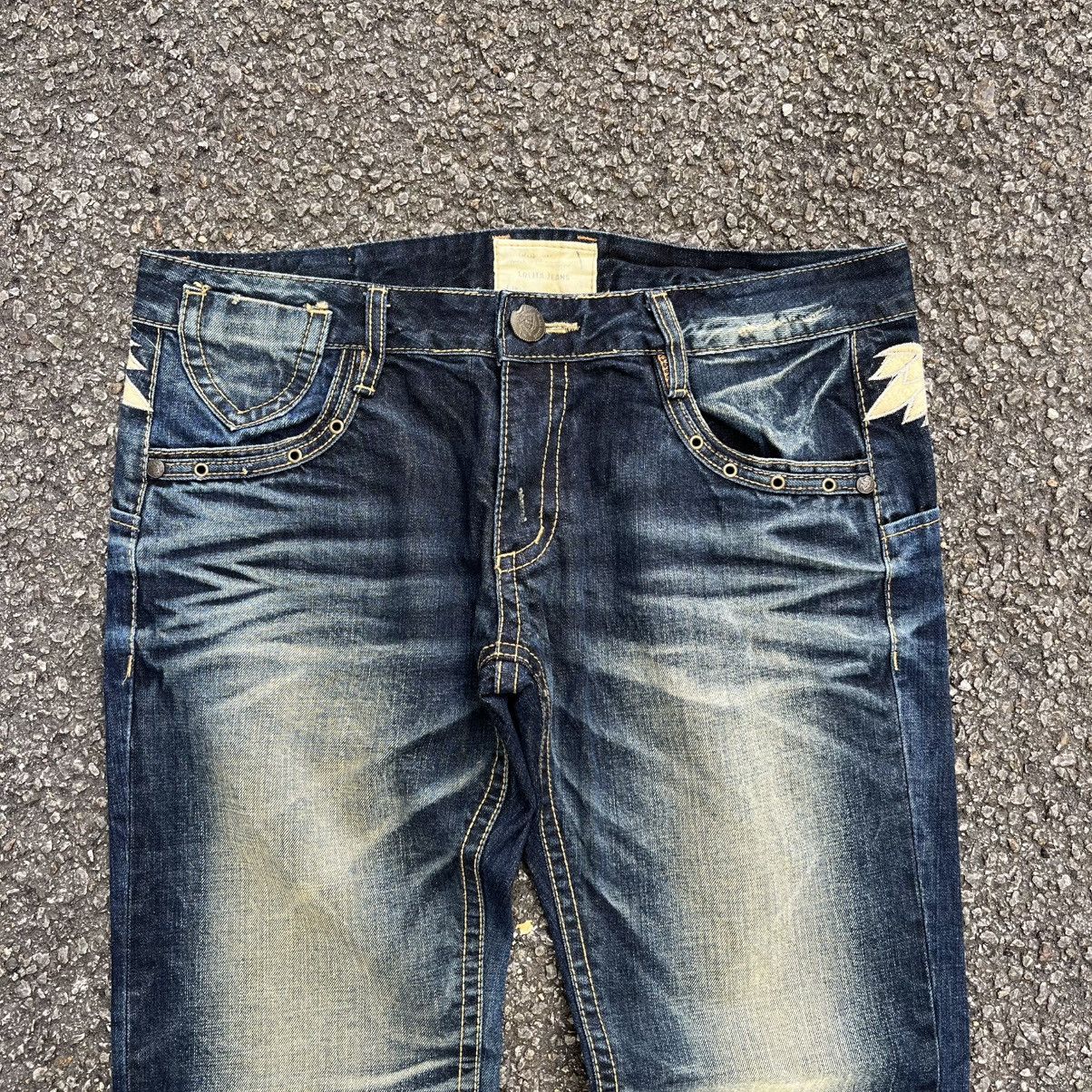 Hysteric Glamour Lolita Jeans Clawmark Wing Styled Low Rise Faded Denim Pants Size US 32 / EU 48 - 4 Thumbnail