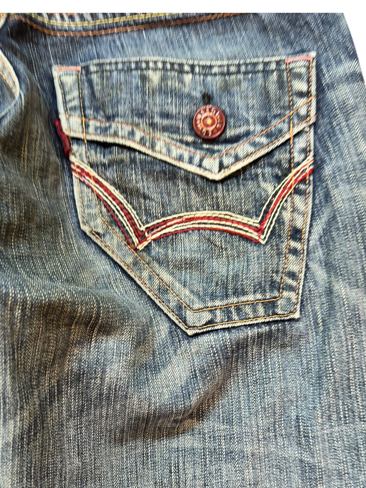 Edwin Vintage Edwin 503 Blue Trip Mudwash Grunge Distressed Denim Size US 30 / EU 46 - 6 Thumbnail