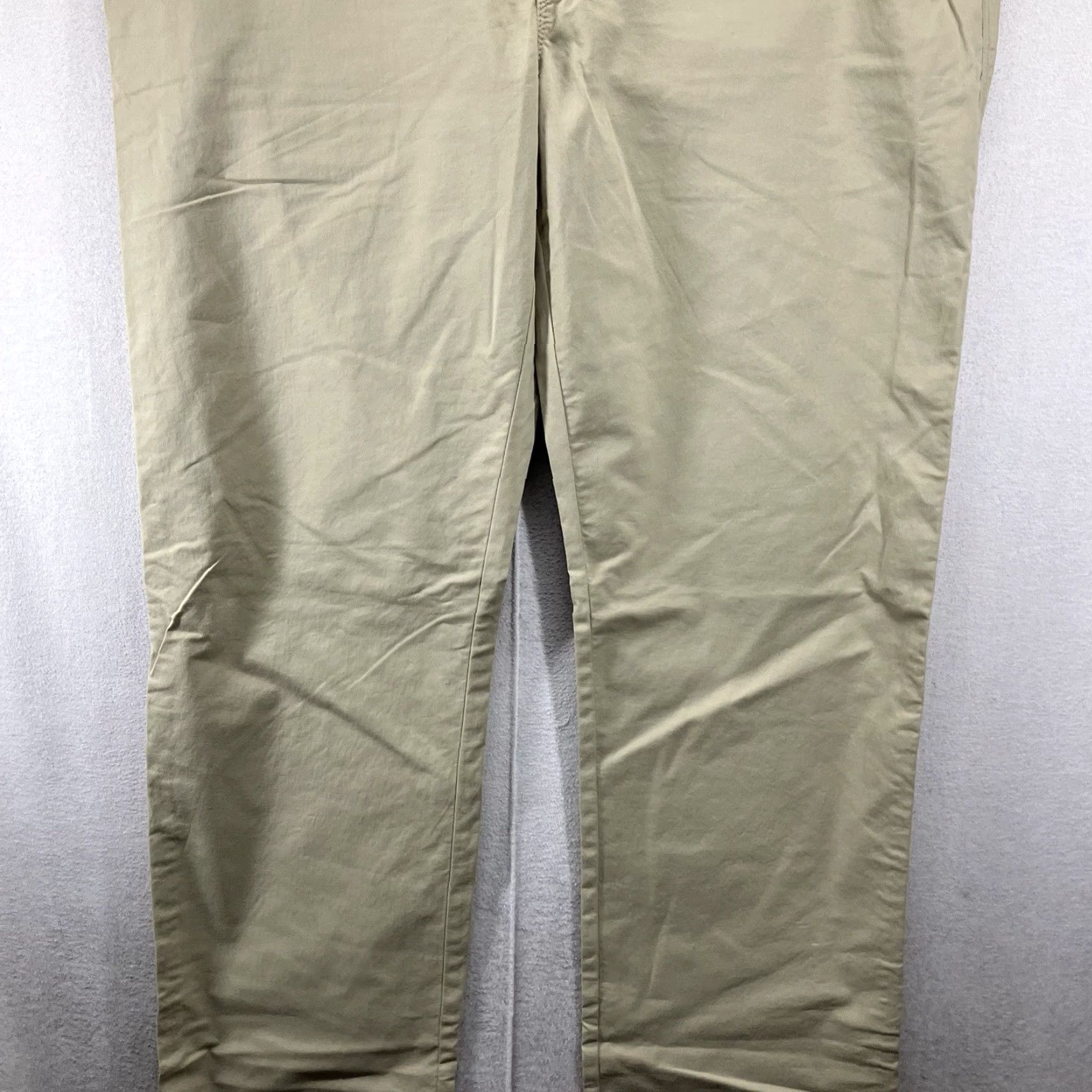 Vans VANS Men's Khaki Chino Pants Casual Everyday Skateboarding 34x34 Beige Solid Logo Button Flat Front Mid Rise Regular Straight Mens Pants Size US 34 / EU 50 - 7 Thumbnail