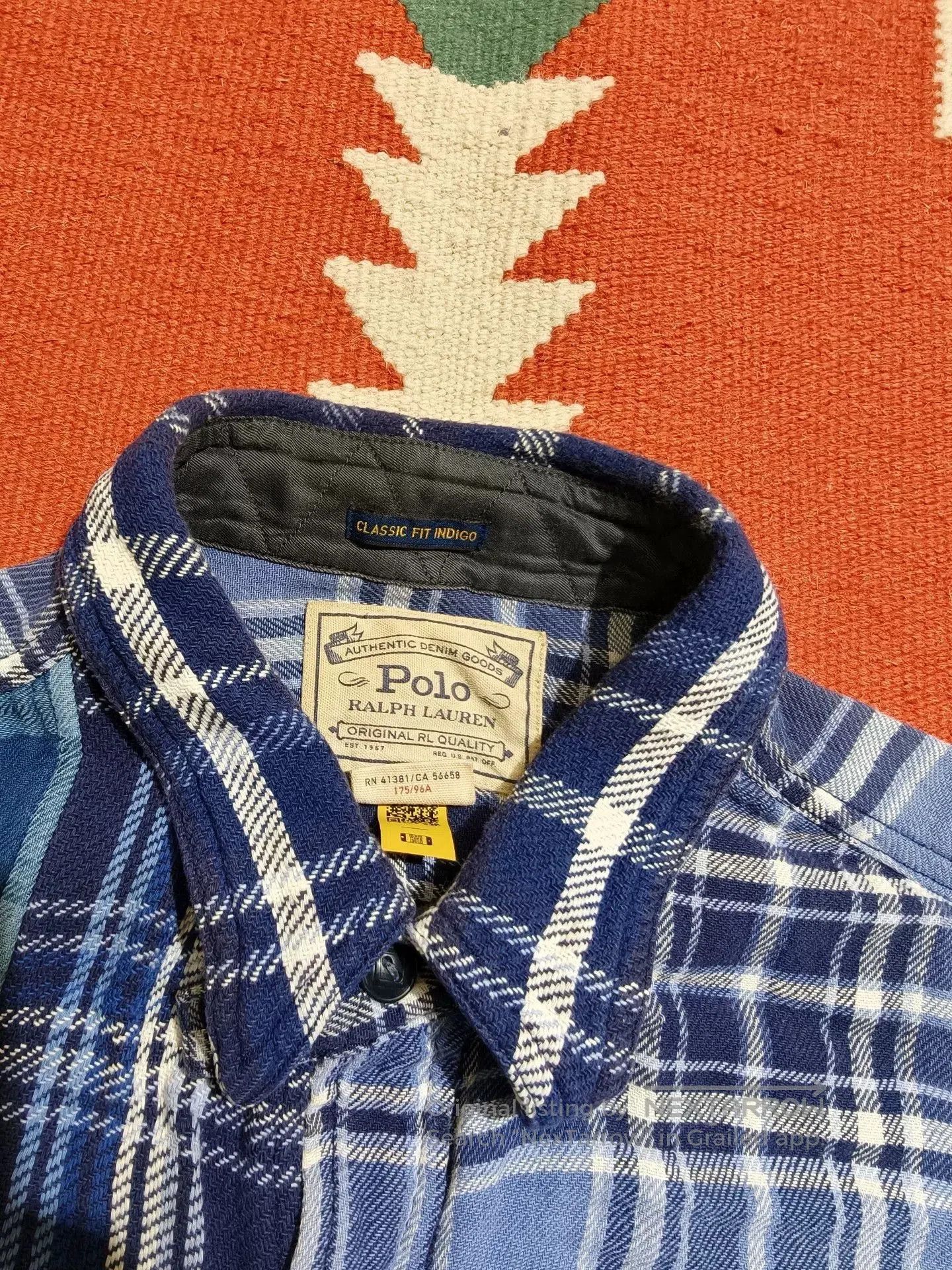 Polo Ralph Lauren Ralph Lauren RL Polo Indigo Patchwork Shirt. Size US M / EU 48-50 / 2 - 3 Thumbnail