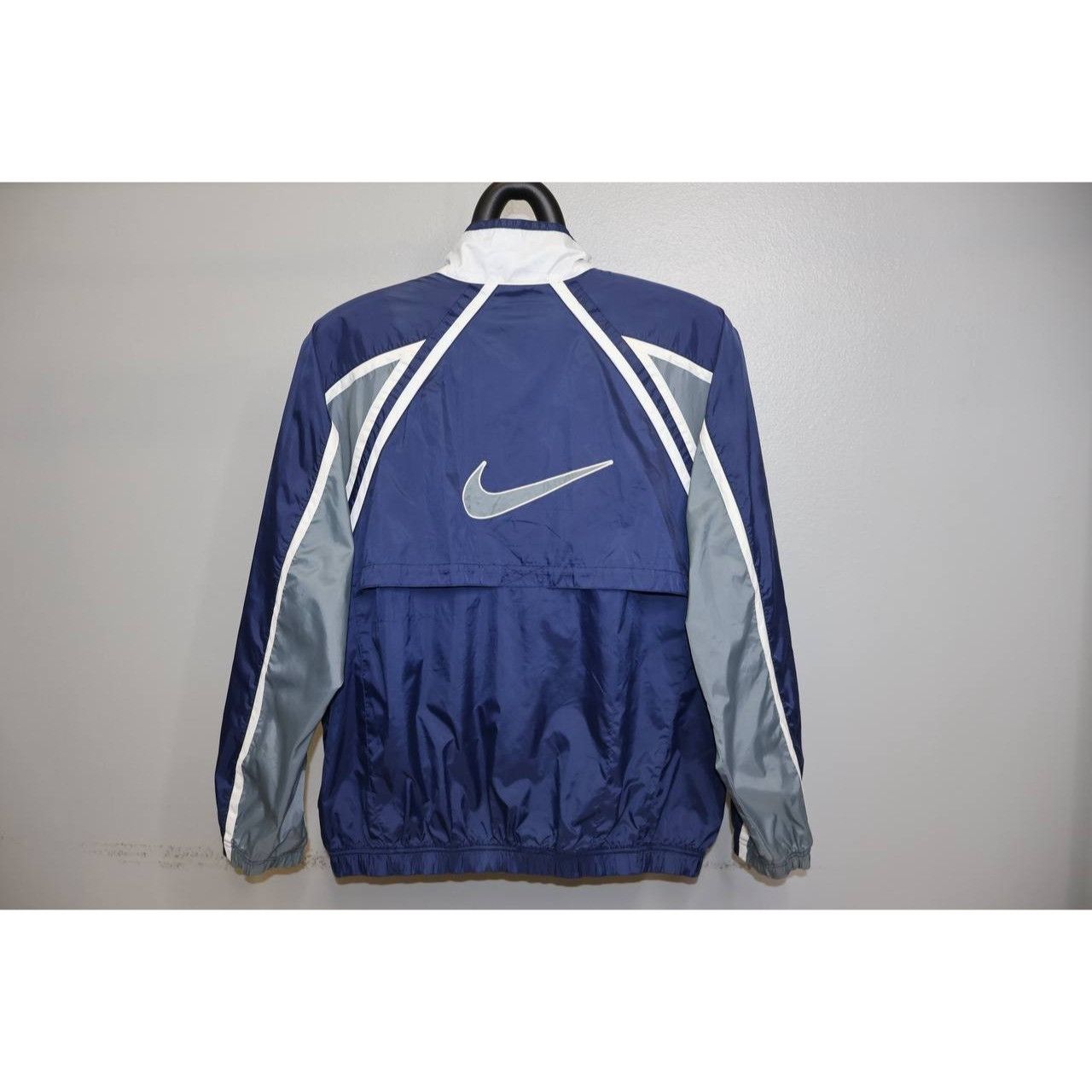 Nike VTG 90s Nike Windbreaker Jacket Mens Size 2XL Blue Gray Size US XXL / EU 58 / 5 - 2 Thumbnail