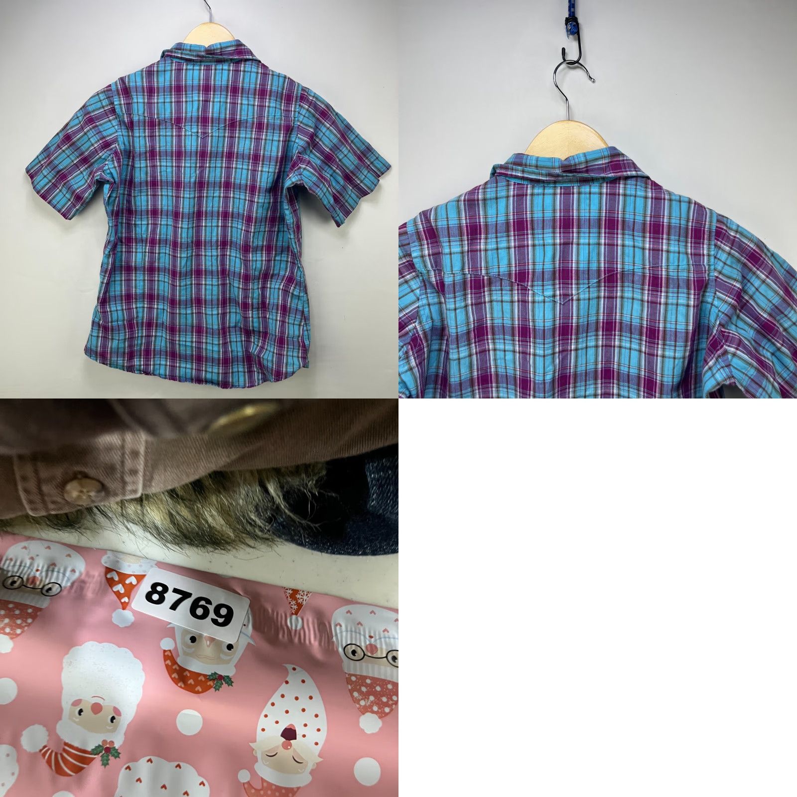Wrangler VINTAGE Wrangler Pearl Snap Plaid Short Sleeve Shirt Women’s Small Blue Size S / US 4 / IT 40 - 8 Thumbnail