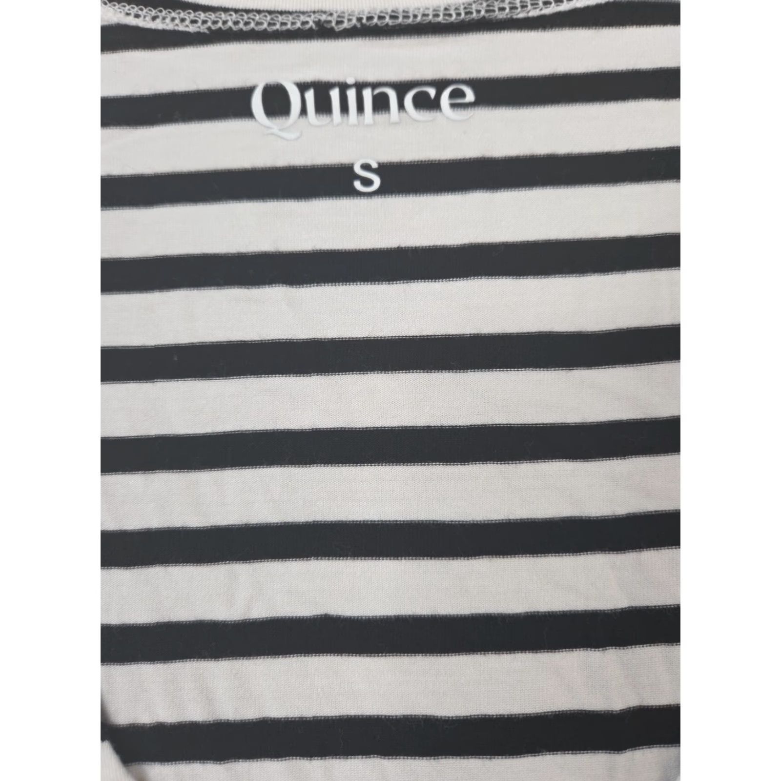 Quince VINTAGE Quince Maternity T-Shirt Lot Of 2 Womens S Bamboo Striped Black Short Sleeve Size S / US 4 / IT 40 - 4 Thumbnail