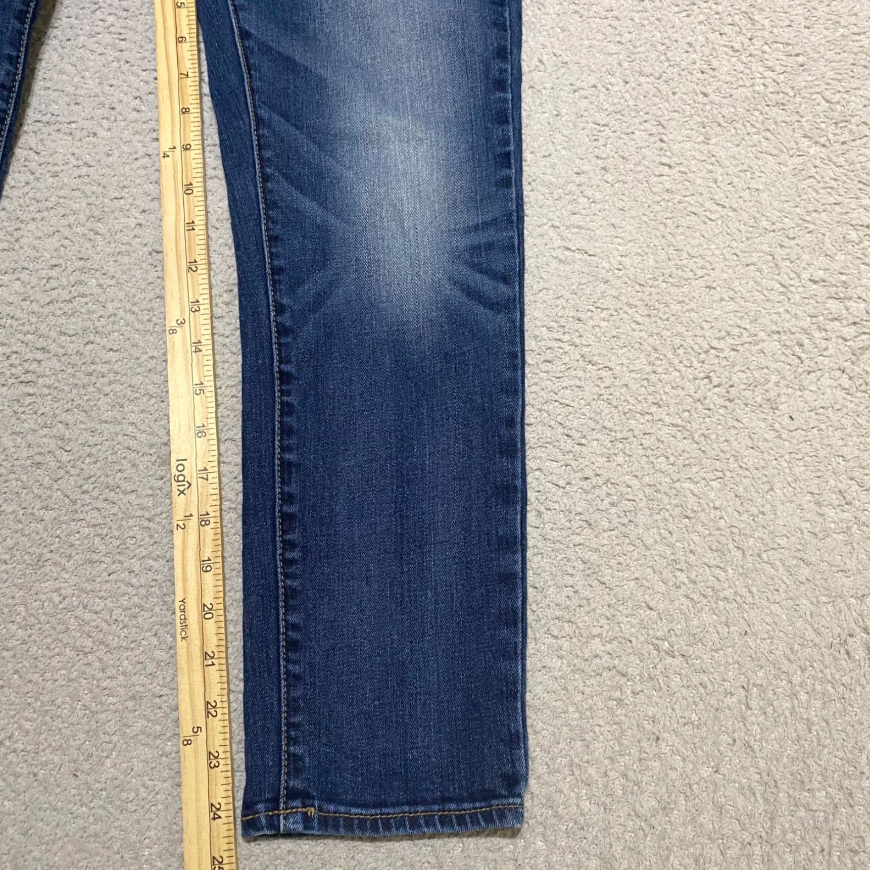 American Eagle Outfitters VINTAGE American Eagle Outfitters Jeans Womens 0 Blue Denim Dark Wash Cropped 90s Stretch Low Rise 5-Pocket Regular Size 25" / US 0 / IT 36 - 3 Thumbnail
