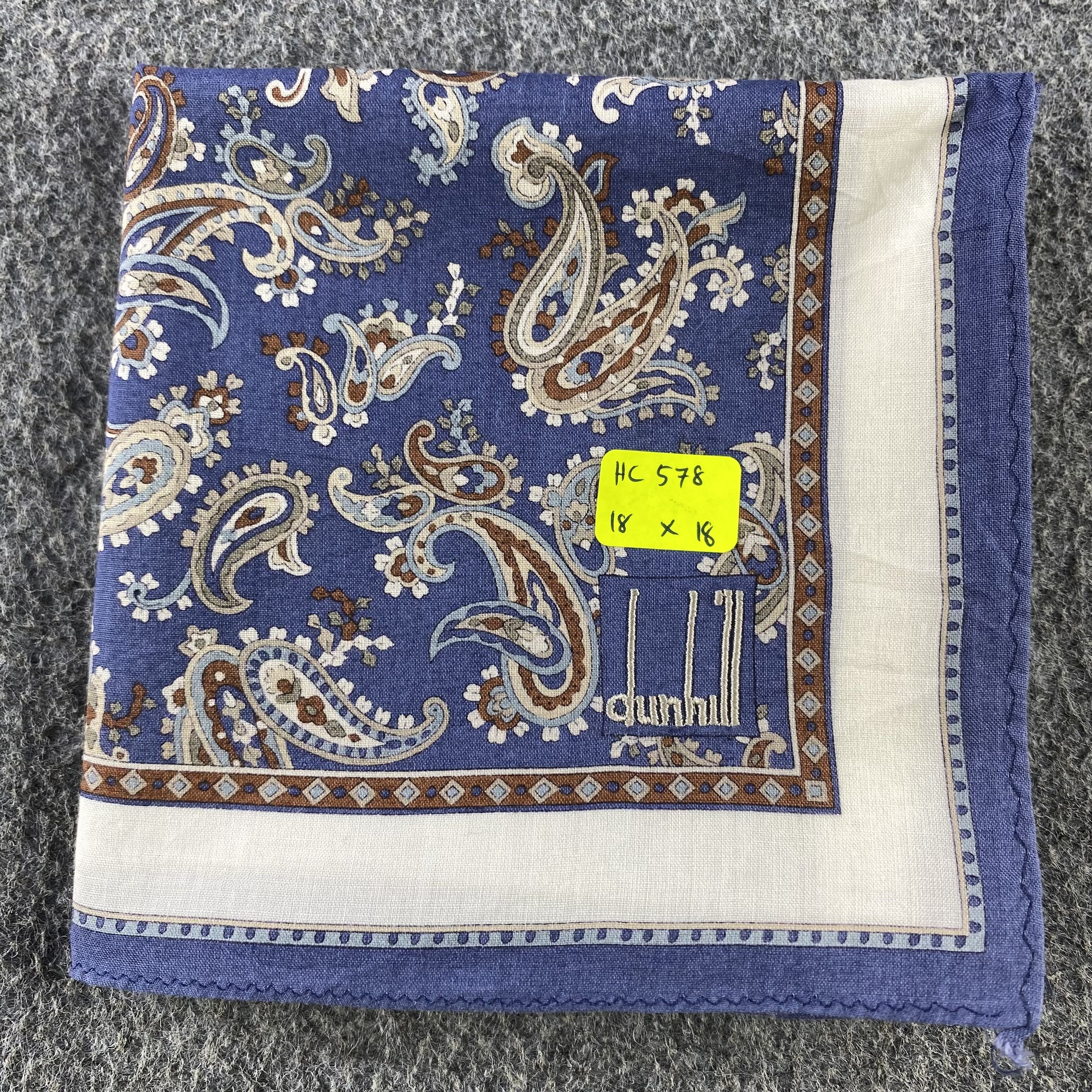 Alfred Dunhill Dunhill Paisley Handkerchief/Neckerchief/Bandana HC578 Size ONE SIZE - 5 Thumbnail