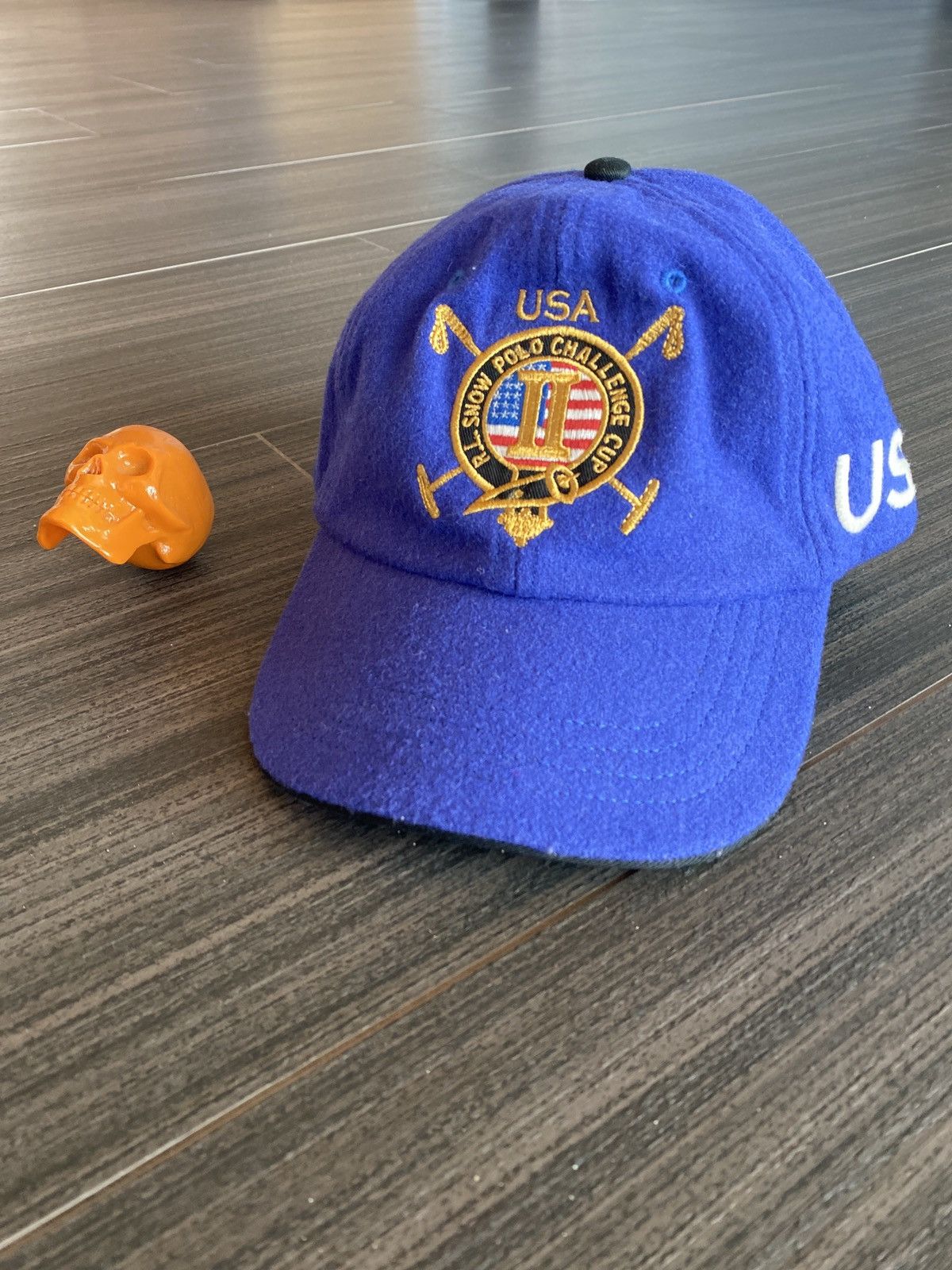 Polo snow challenge crest wool blend cap