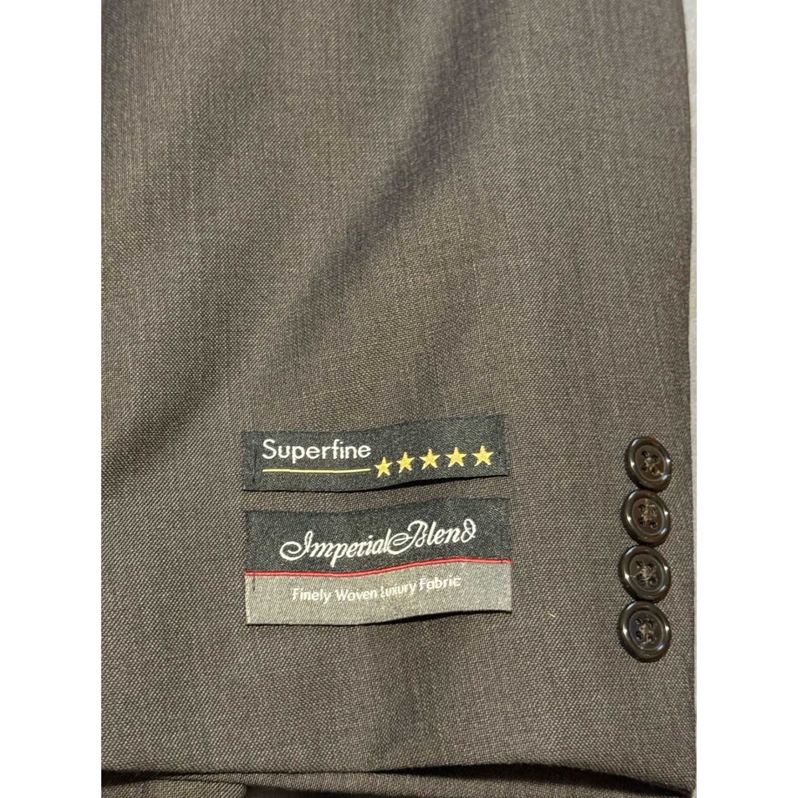 Vintage Jos A Bank Blazer Wool Silk Blend 48R Gray Two Button Mens Regular Size 48R - 4 Thumbnail