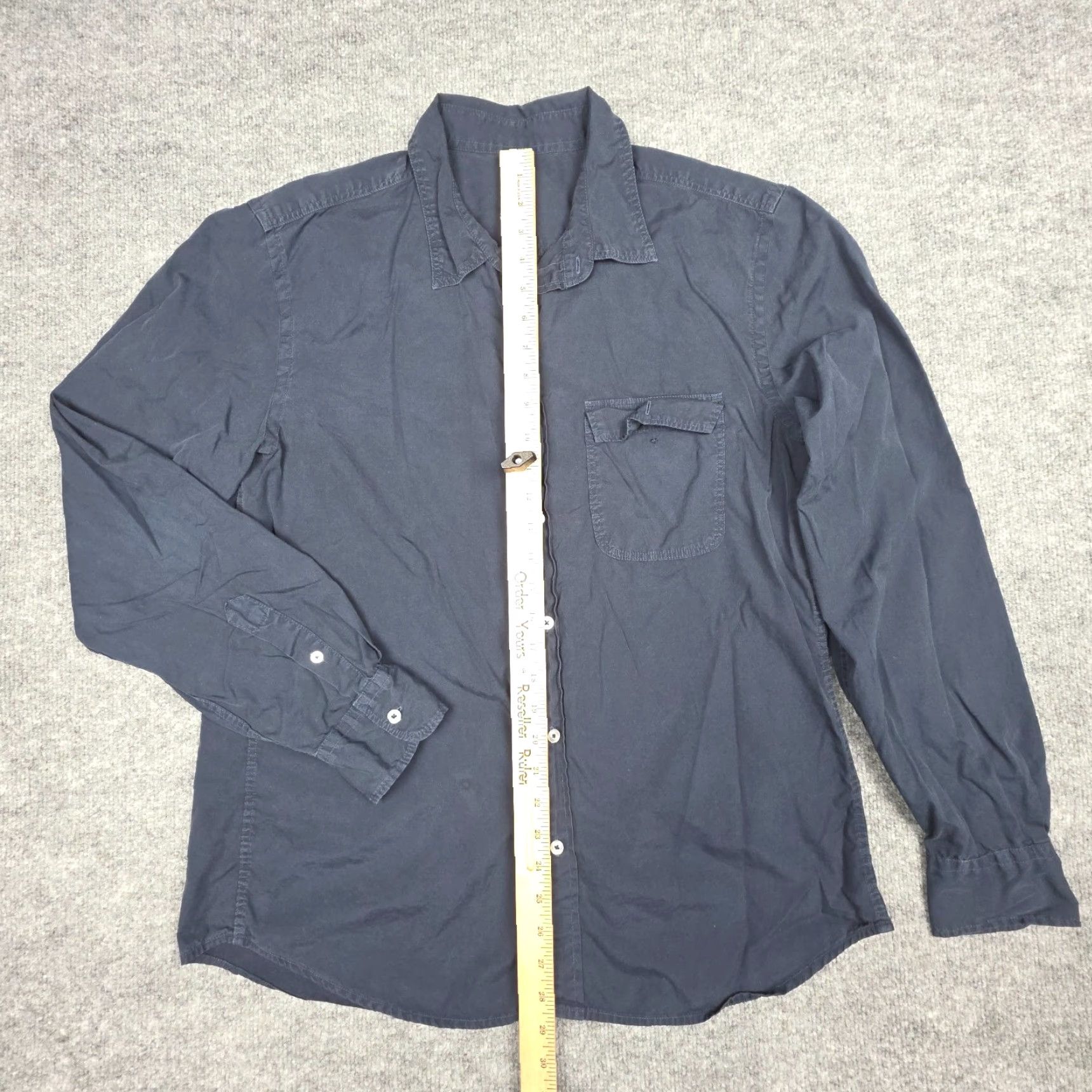 Save Khaki United VINTAGE Save Khaki United Button-Up Shirt Men XL Navy Blue Cotton USA Marks Size US XL / EU 56 / 4 - 7 Thumbnail