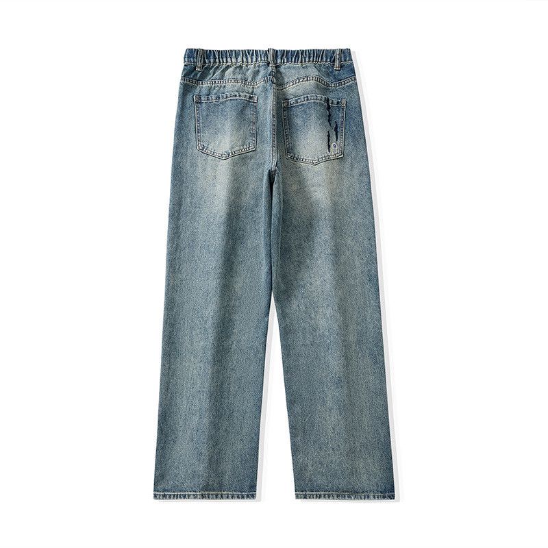 Japanese Brand Men's Classic American-Style Drawstring Denim Jeans Size US 32 / EU 48 - 2 Thumbnail