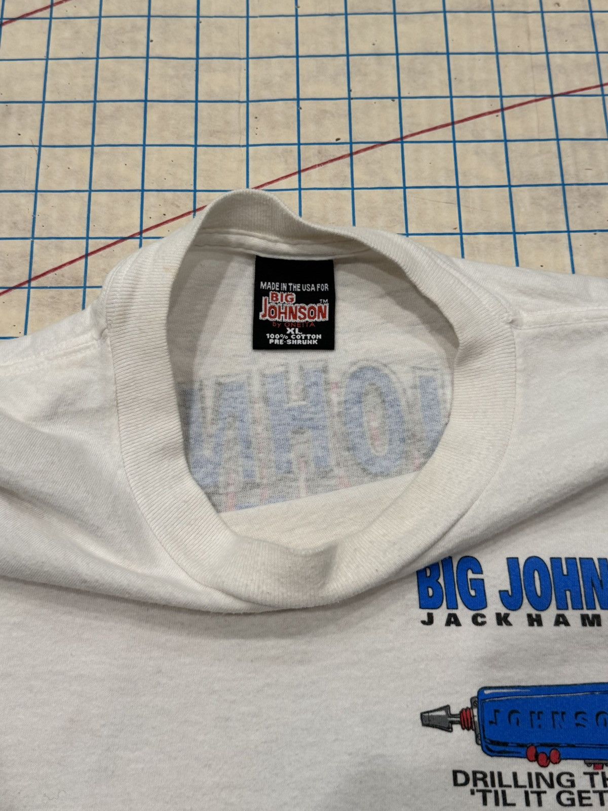 Vintage Vintage Big Johnson Jackhammers Humor Graphic Tee Used XL Size US XL / EU 56 / 4 - 13 Thumbnail