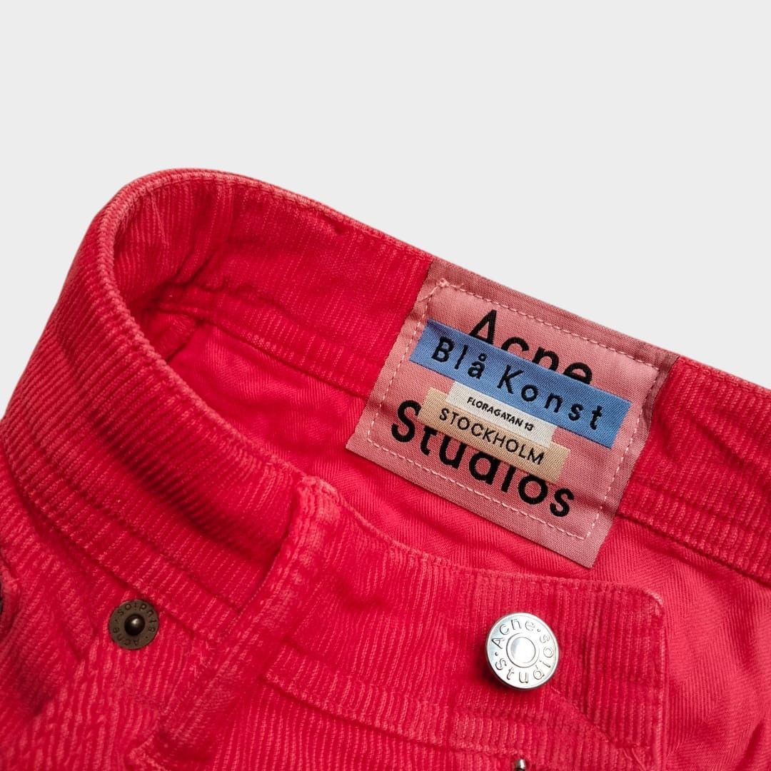 Acne Studios Acne Studios Bla konst melk conduroy red pant Size US 27 - 5 Thumbnail