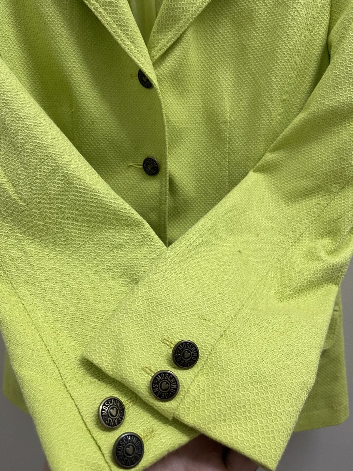 Moschino Moschino Light Green Buttons Blazer Size XS / US 0-2 / IT 36-38 - 12 Thumbnail
