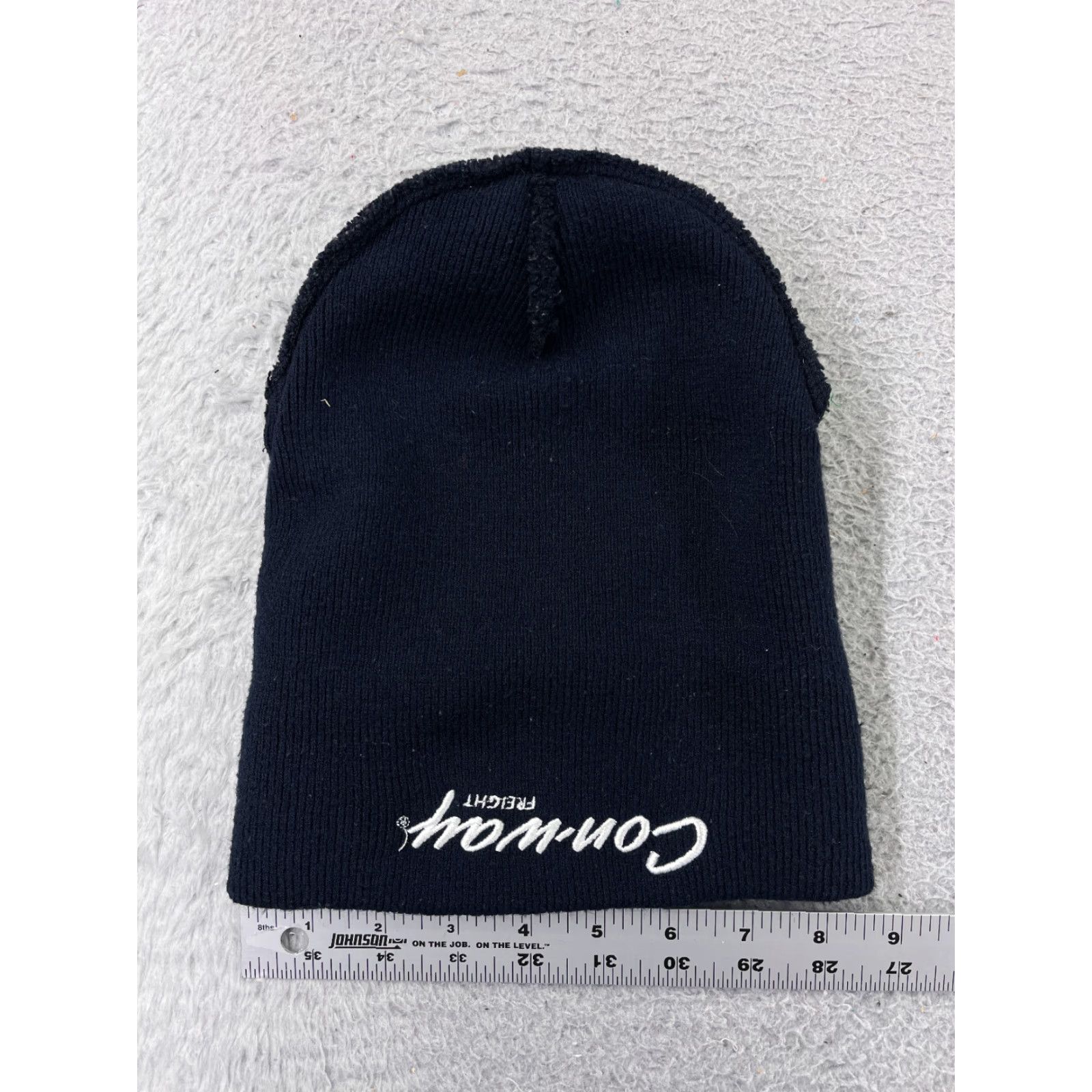 Vintage Beanie Beanie Blue White Knit Acrylic Trucker Hat Trucker Freight Trucking Casual Travel Workwear Adult One Size Men Embroidered Adjustable Size ONE SIZE - 4 Thumbnail
