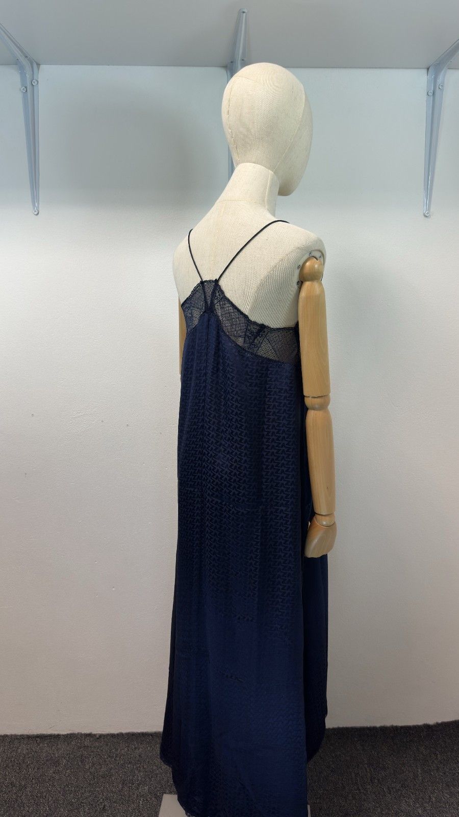 Zadig & Voltaire Zadig & Voltaire Risty Navy Blue Silk Dress Lace Trim Size XS / US 0-2 / IT 36-38 - 6 Thumbnail