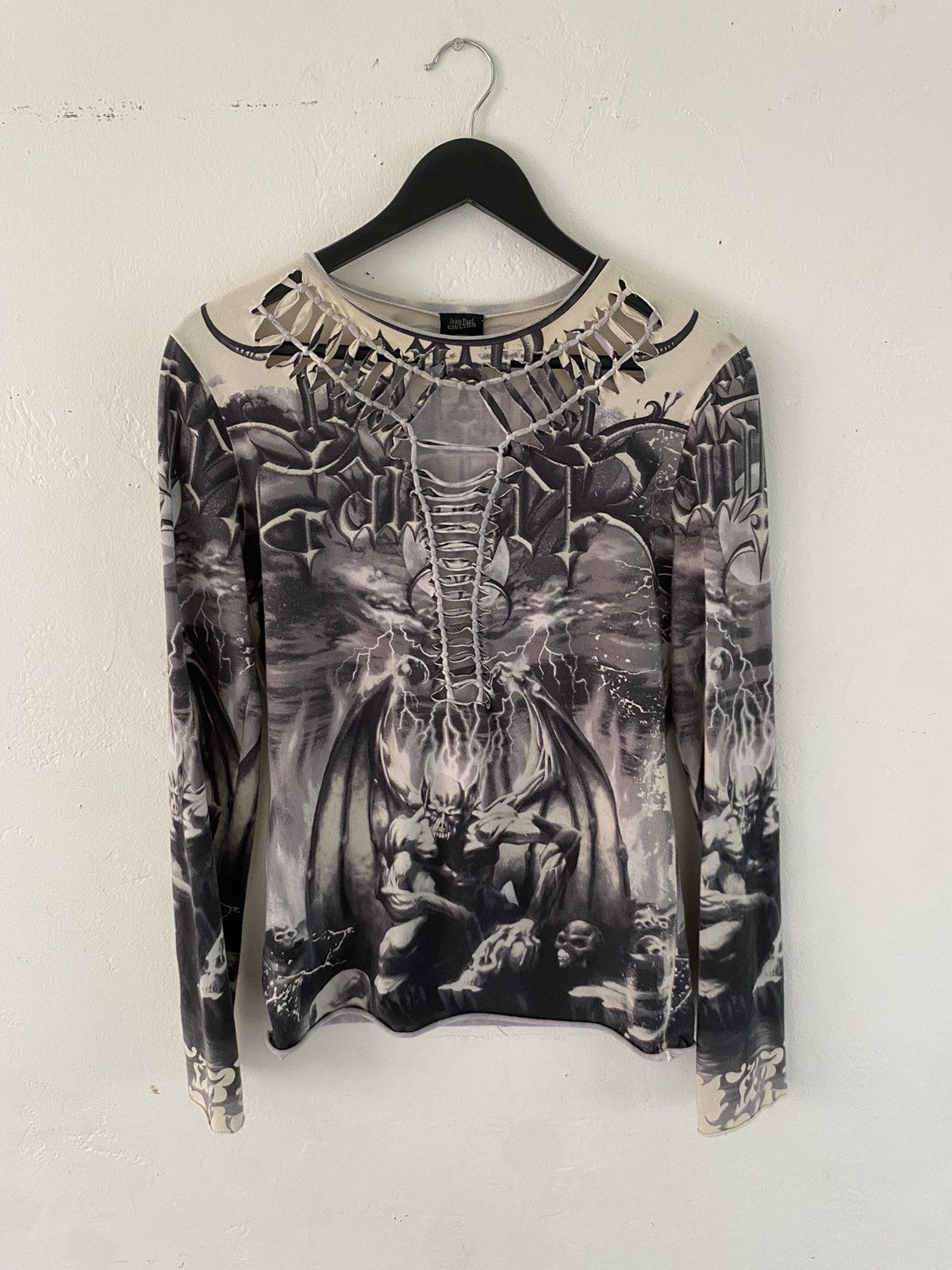 image of Jean Paul Gaultier Jena Paul Gaultier Demon Long Sleeve in White, Men's (Size Medium)